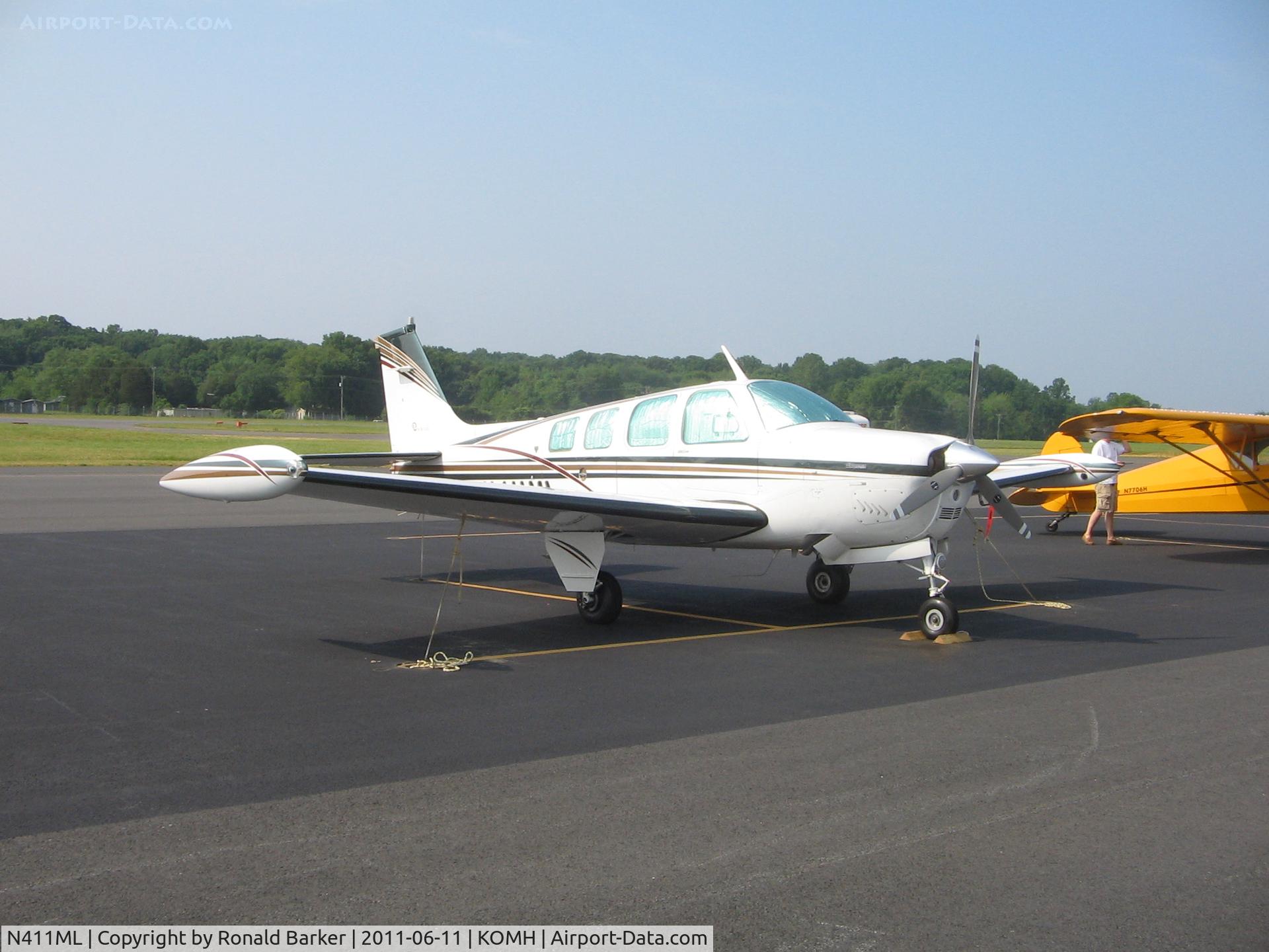 N411ML, 1972 Beech A36 Bonanza 36 C/N E-308, Orange, VA