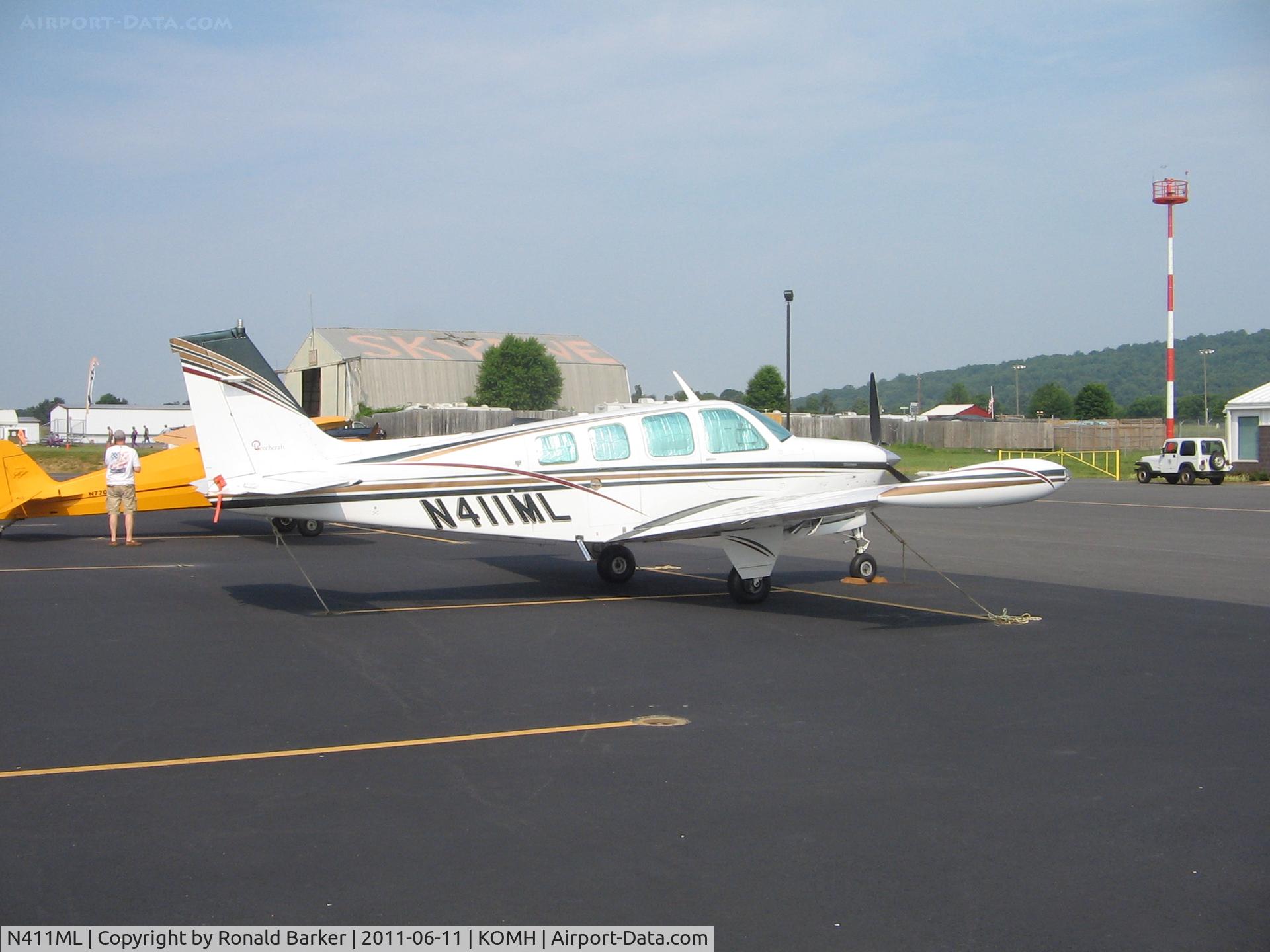 N411ML, 1972 Beech A36 Bonanza 36 C/N E-308, Orange, VA