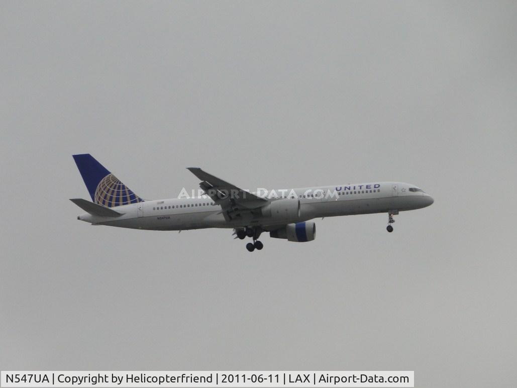 N547UA, 1991 Boeing 757-222 C/N 25368, United w/Continental tail, on final to runway 24