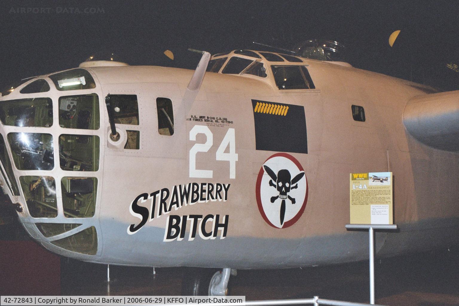 42-72843, 1942 Consolidated B-24D-160-CO Liberator C/N 2413, National Museum of the Air Force