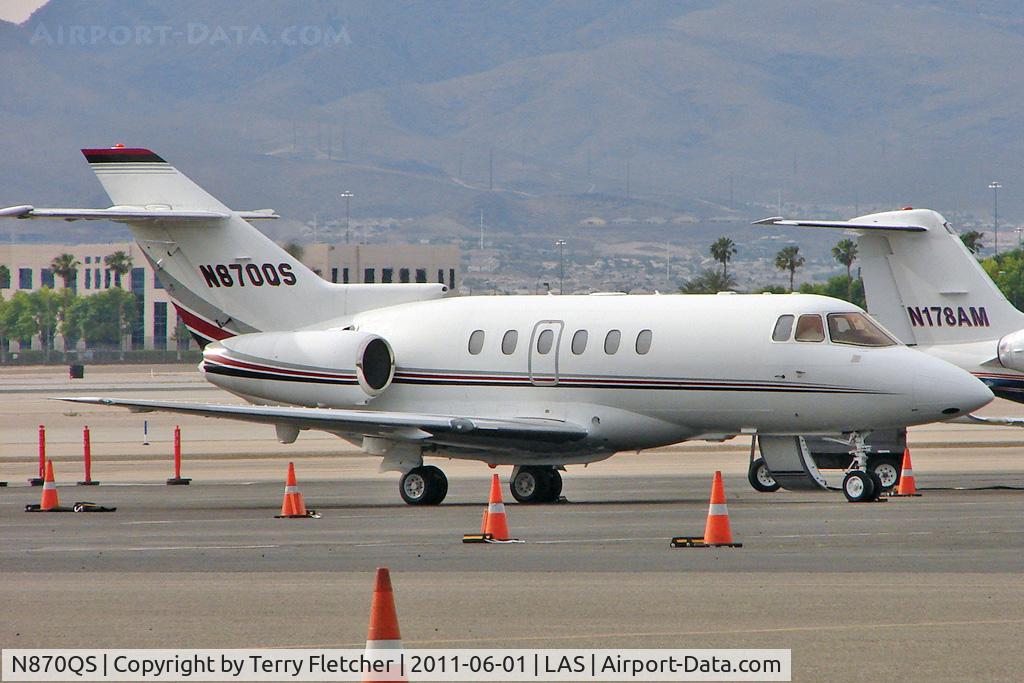 N870QS, 2005 Raytheon Hawker 800XP C/N 258732, Netjets Hawker 800XP at Las Vegas