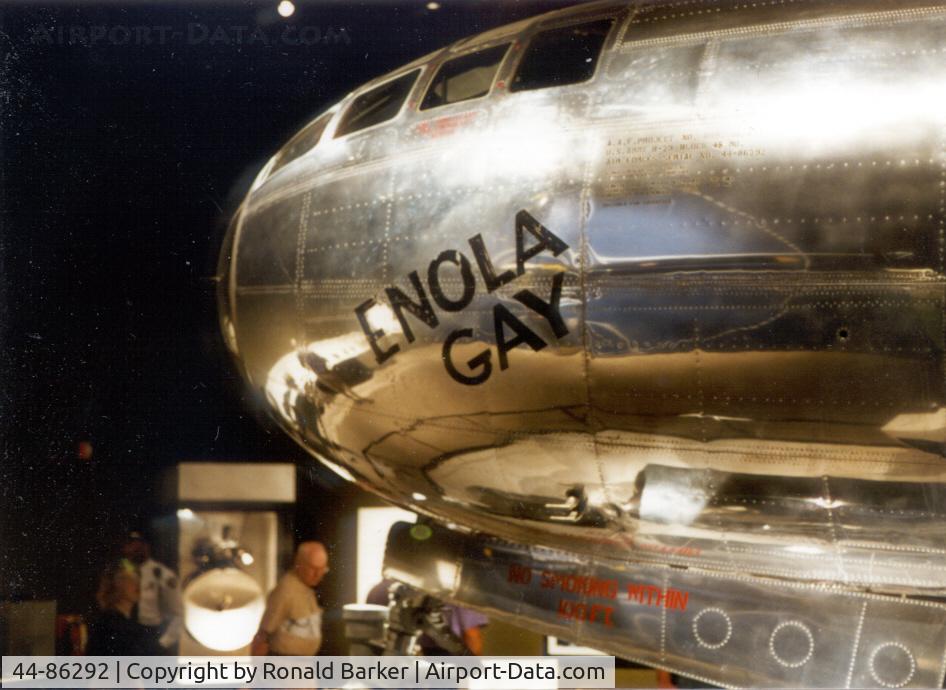 44-86292, 1944 Boeing B-29-45-MO Superfortress C/N Not found 44-86292, Air and Space Museum