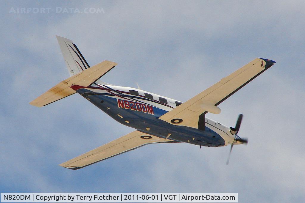 N820DM, 2007 Piper PA-46-500TP C/N 4697326, 2007 Piper PA46-500TP, c/n: 4697326 climbs away from North Las Vegas