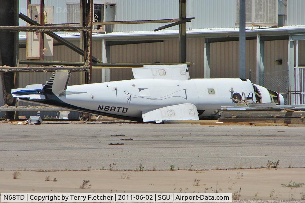 N68TD, 1973 Aero Commander 690 C/N 11066, This fuselage seems to be the only remnant of aircraft at this now closed location - replaced by a new airport to the east of the town
