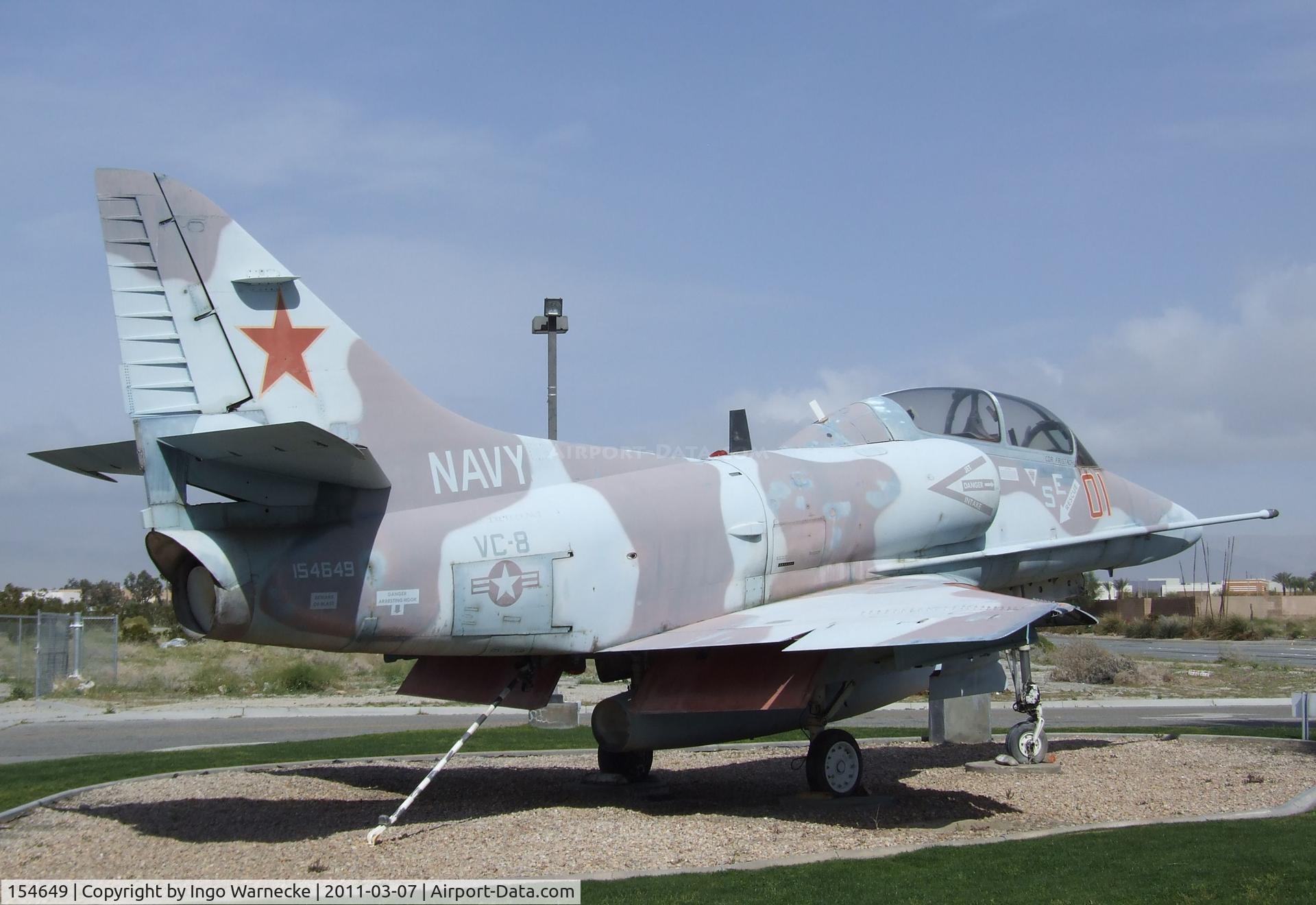 154649, Douglas TA-4J Skyhawk C/N 13767, Douglas TA-4J Skyhawk at the Palm Springs Air Museum, Palm Springs CA
