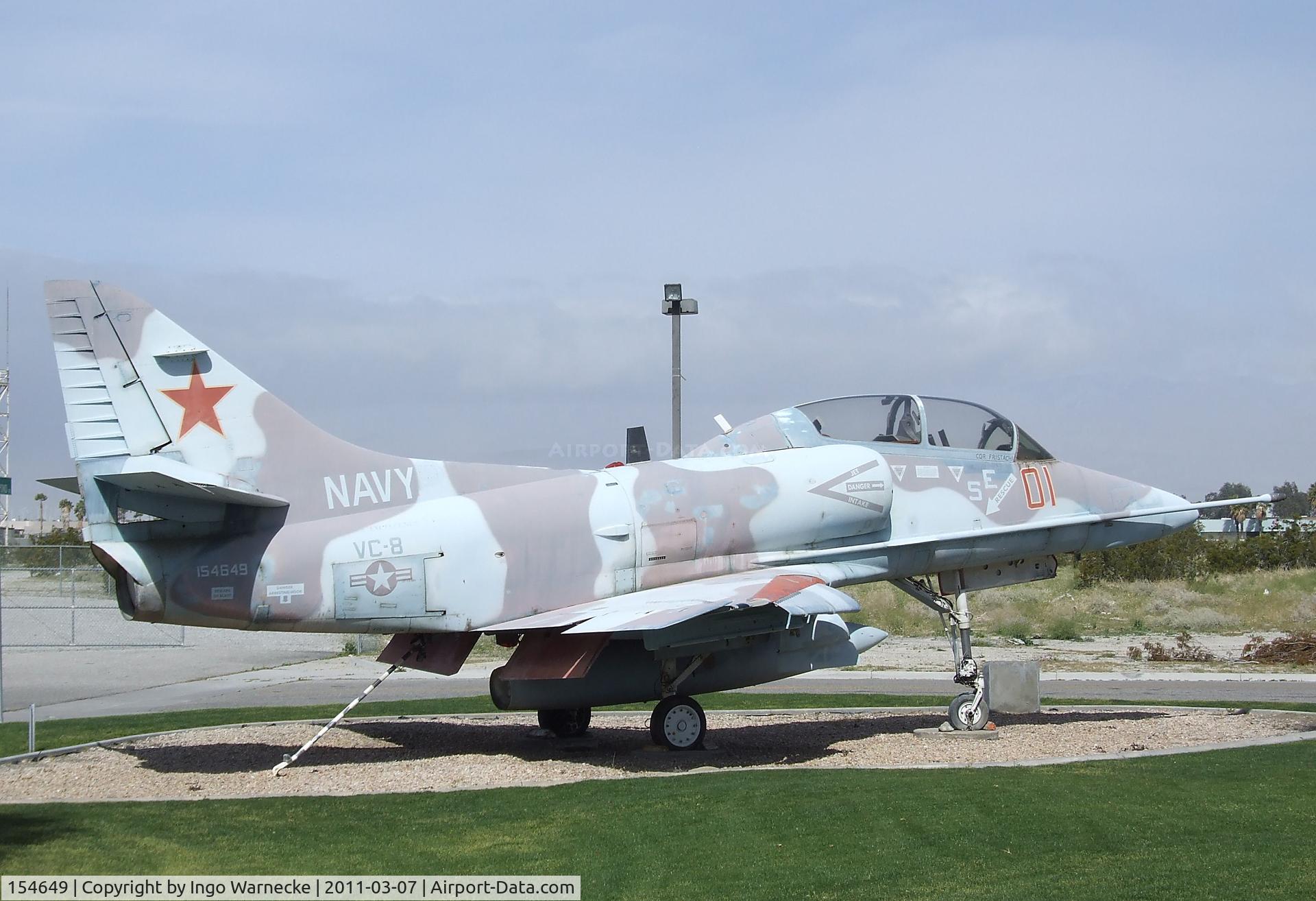 154649, Douglas TA-4J Skyhawk C/N 13767, Douglas TA-4J Skyhawk at the Palm Springs Air Museum, Palm Springs CA