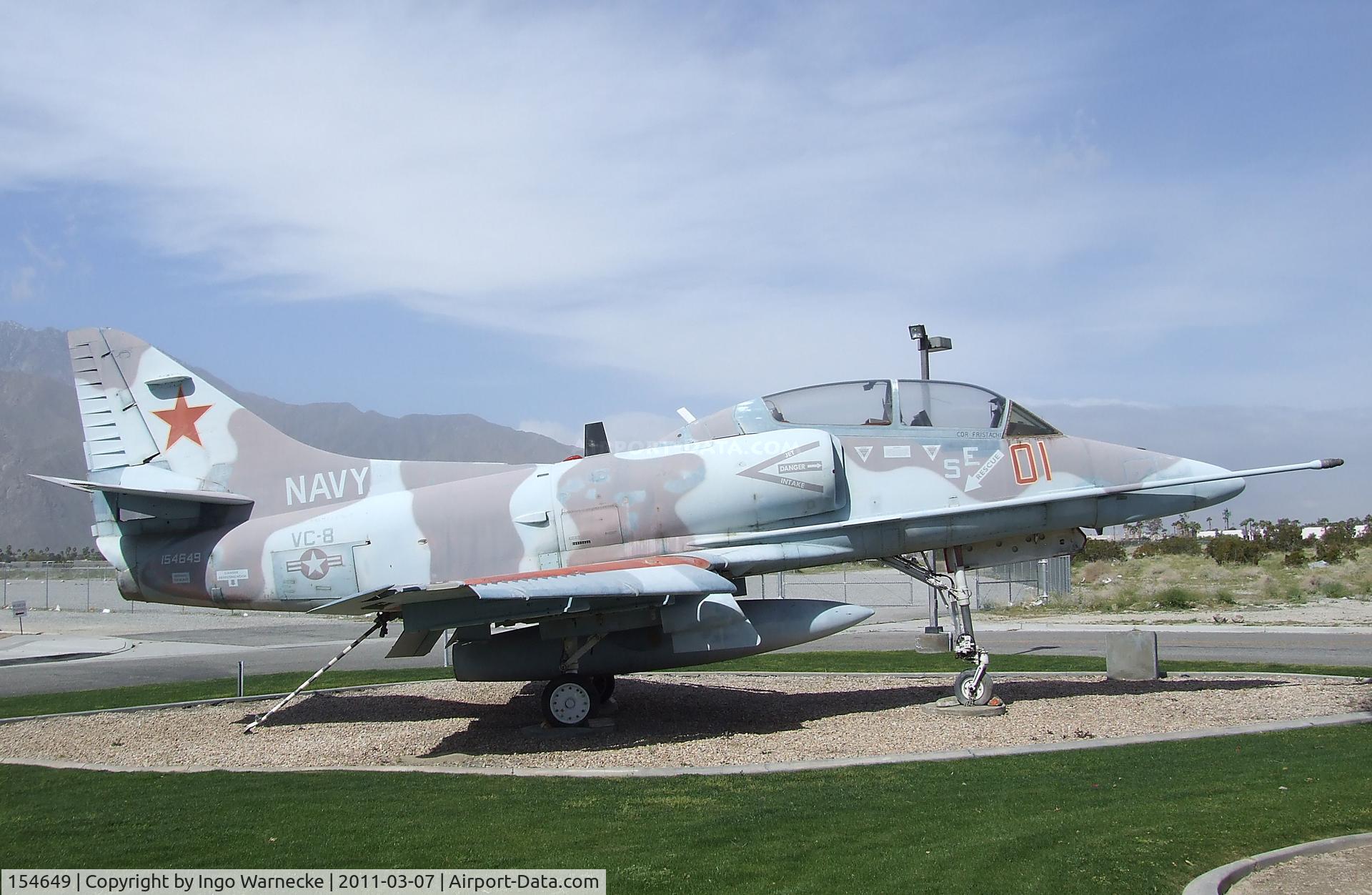 154649, Douglas TA-4J Skyhawk C/N 13767, Douglas TA-4J Skyhawk at the Palm Springs Air Museum, Palm Springs CA