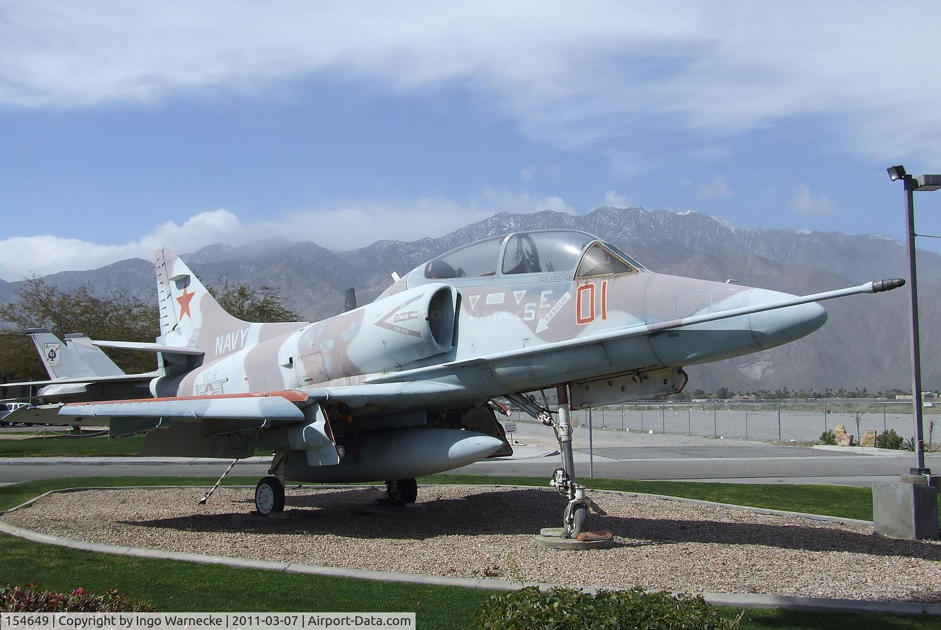 154649, Douglas TA-4J Skyhawk C/N 13767, Douglas TA-4J Skyhawk at the Palm Springs Air Museum, Palm Springs CA