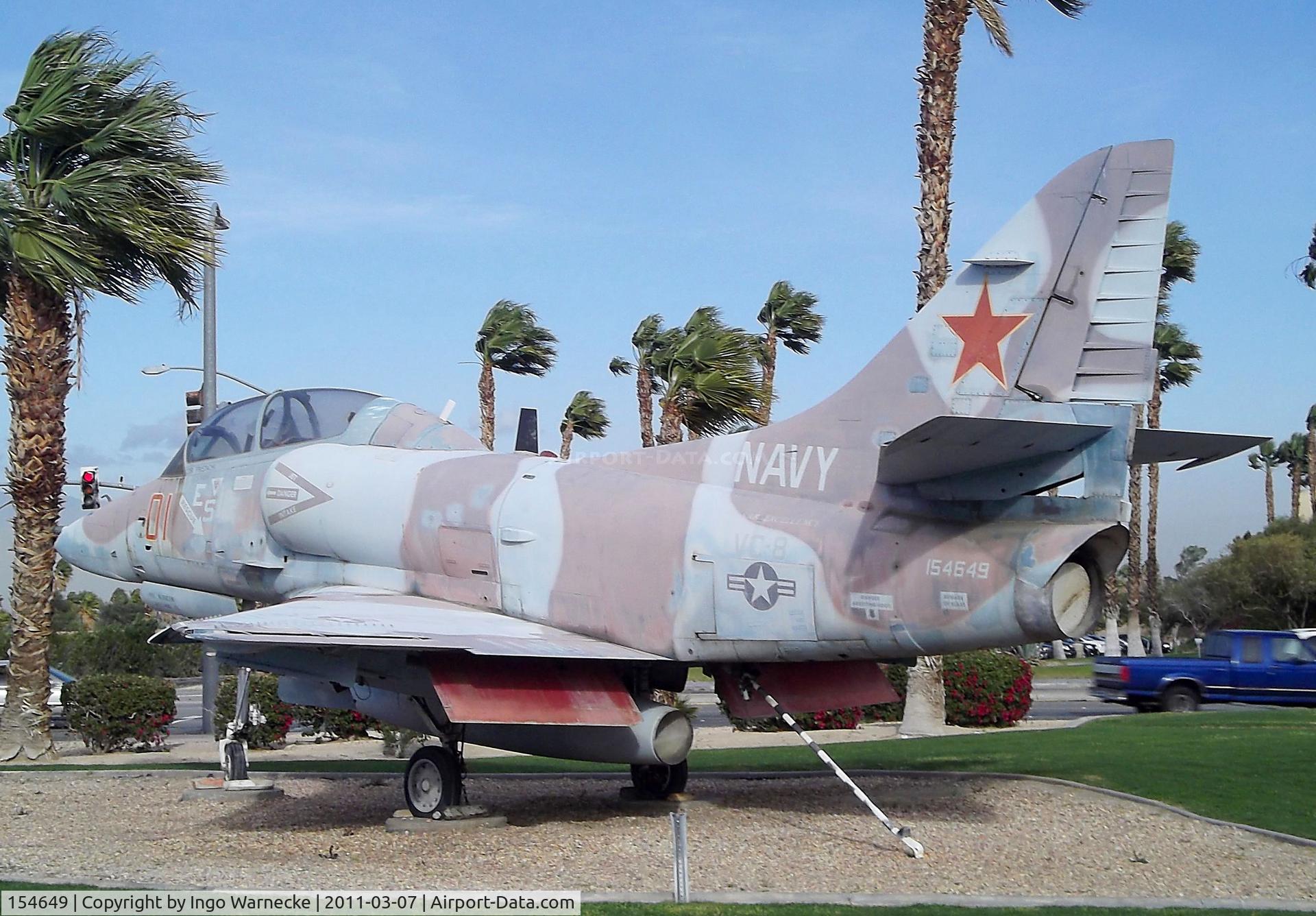 154649, Douglas TA-4J Skyhawk C/N 13767, Douglas TA-4J Skyhawk at the Palm Springs Air Museum, Palm Springs CA