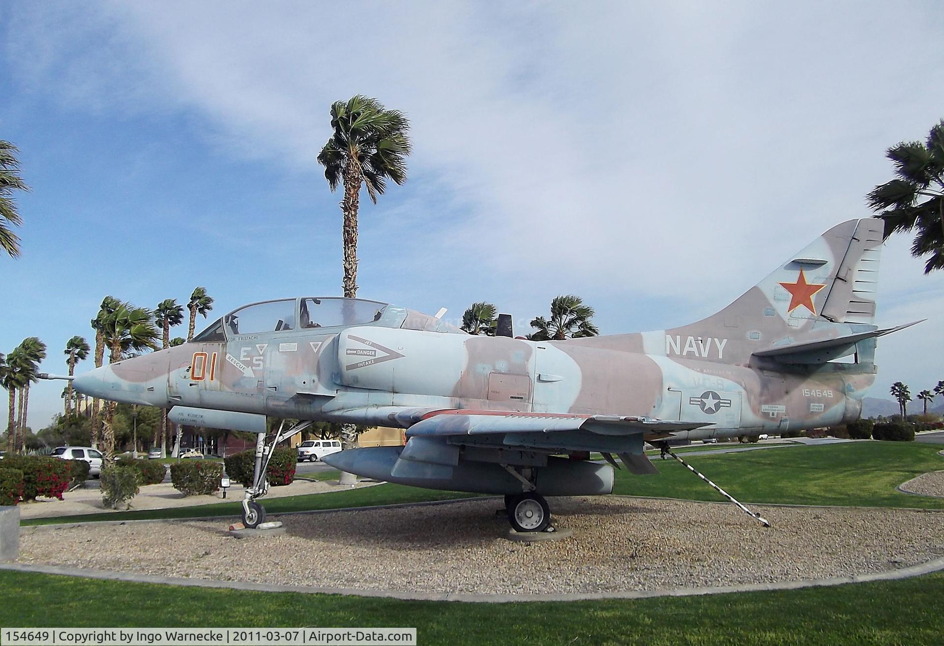 154649, Douglas TA-4J Skyhawk C/N 13767, Douglas TA-4J Skyhawk at the Palm Springs Air Museum, Palm Springs CA