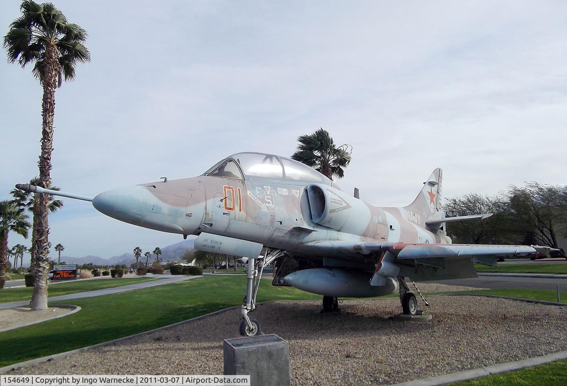 154649, Douglas TA-4J Skyhawk C/N 13767, Douglas TA-4J Skyhawk at the Palm Springs Air Museum, Palm Springs CA