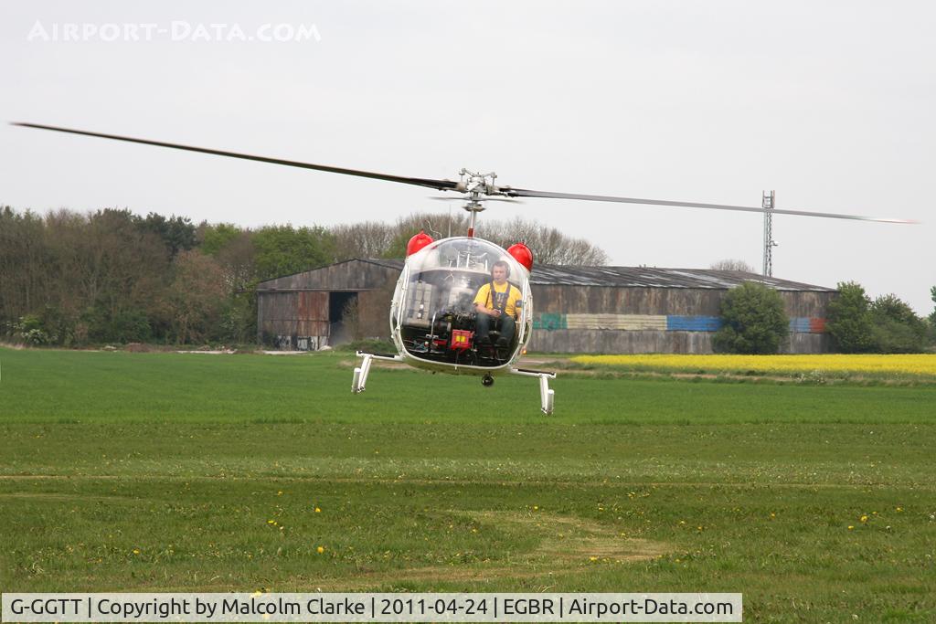 G-GGTT, 1970 Agusta AB-47G-4A C/N 2538, Agusta 47G-4A at The Real Aeroplane Company's Easter Fly-In, Breighton Airfield, April 24th 2011.