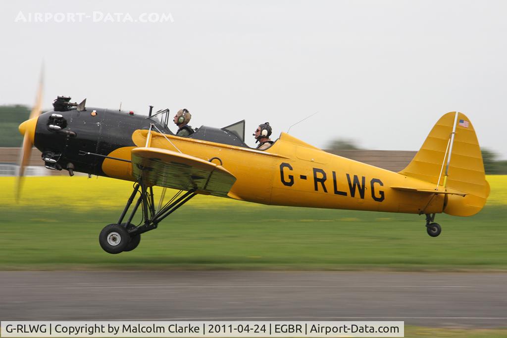 G-RLWG, 1942 Ryan PT-22 Recruit (ST3KR) C/N 1716, Ryan ST3KR at Breighton Airfield, UK in April 2011.
