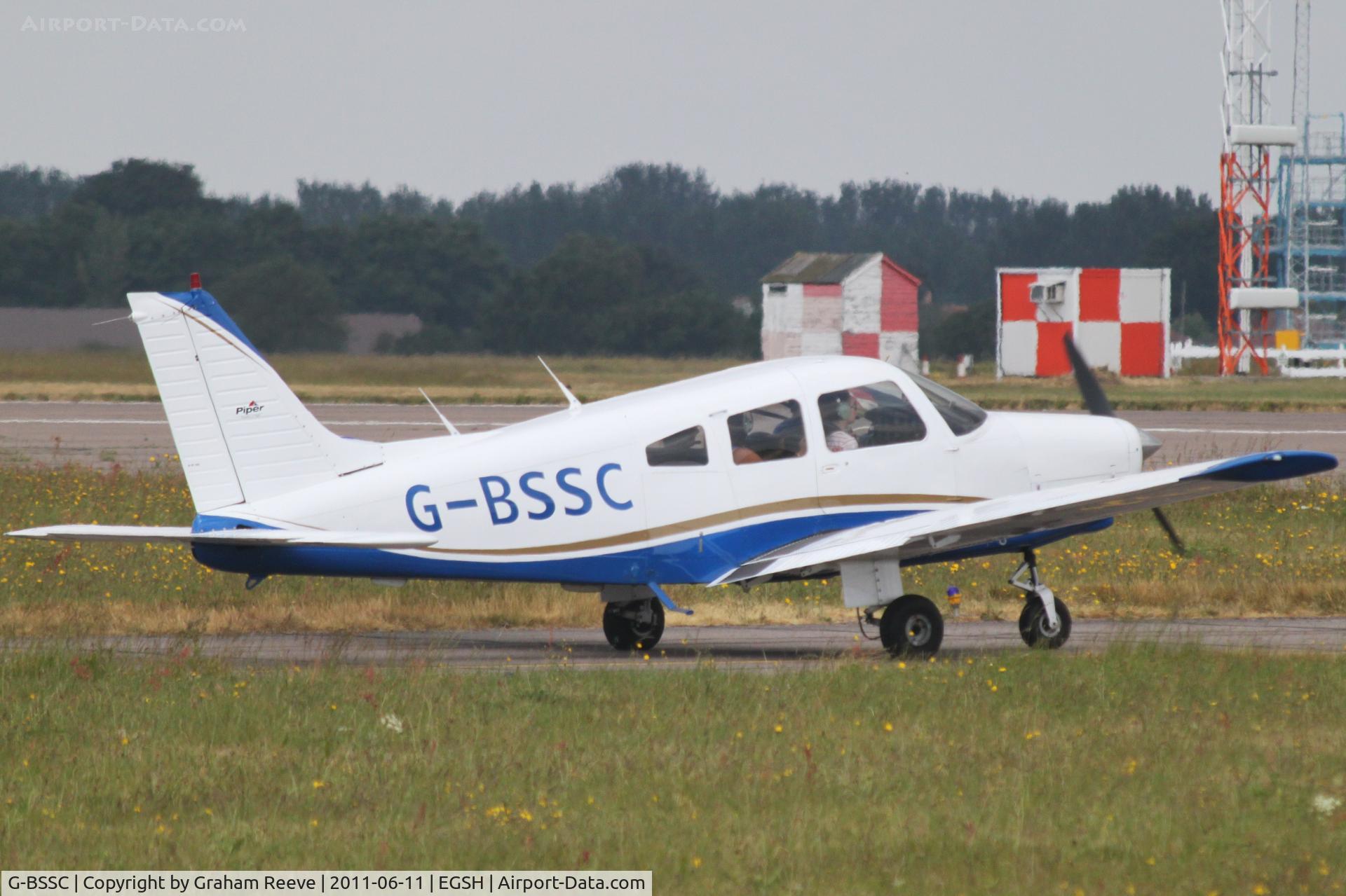 G-BSSC, 1982 Piper PA-28-161 Warrior ll C/N 28-8216176, About to depart.