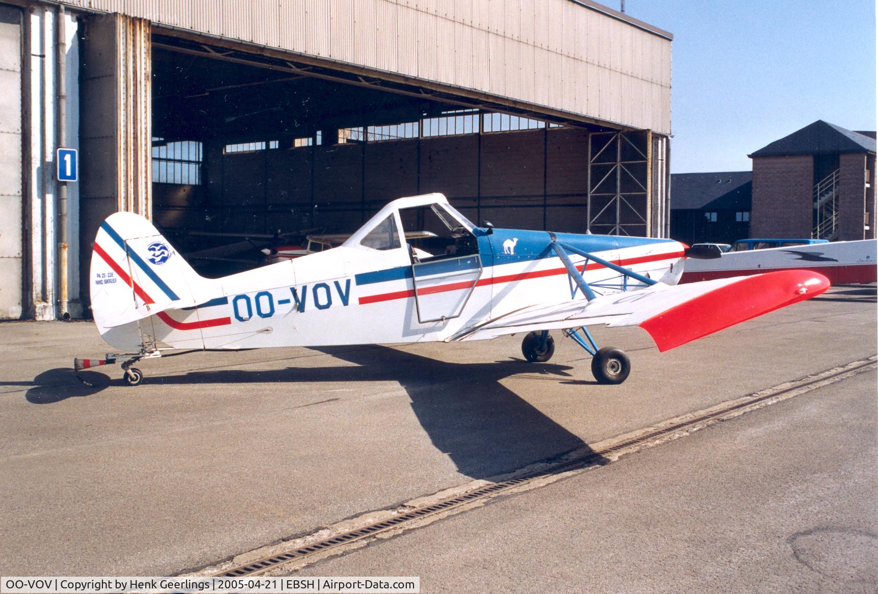 OO-VOV, Piper PA-25-235 Pawnee C/N 25-4340, CNVV , Centre National de Vol a Voile, St Hubert