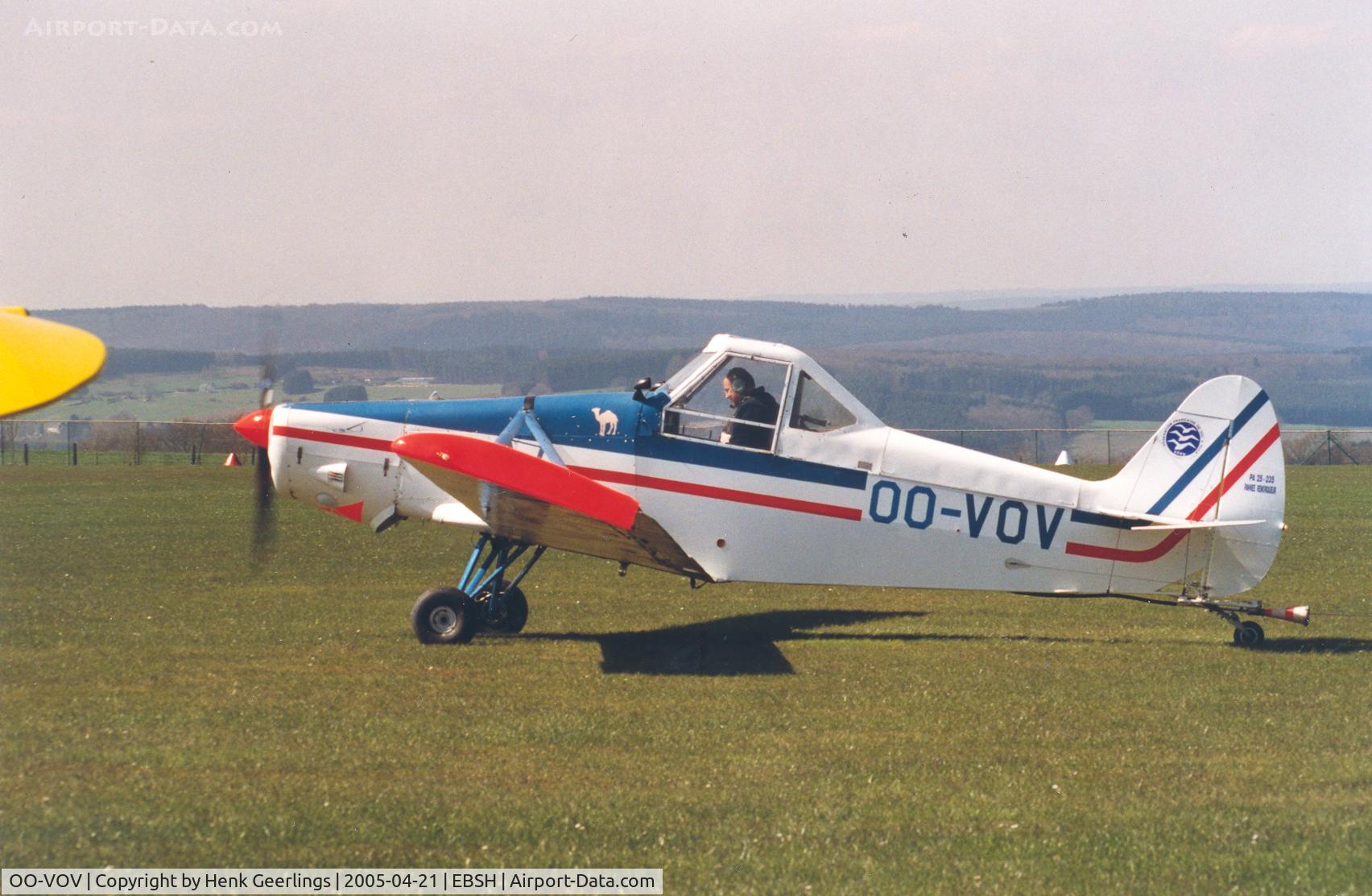 OO-VOV, Piper PA-25-235 Pawnee C/N 25-4340, CNVV , Centre National de Vol a Voile, St Hubert