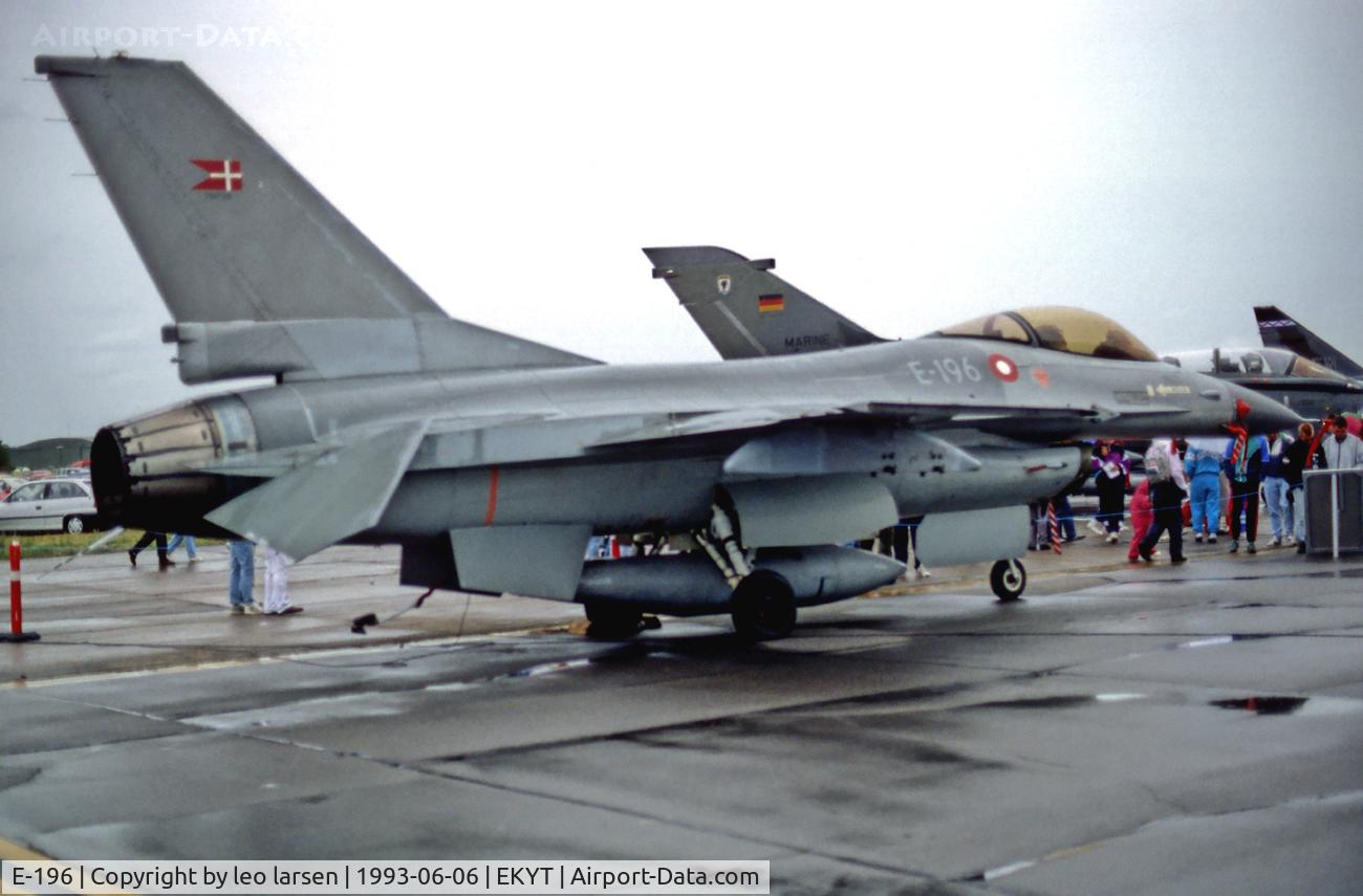E-196, SABCA F-16AM Fighting Falcon C/N 6F-23, AAlborg AB DK 6.6.93