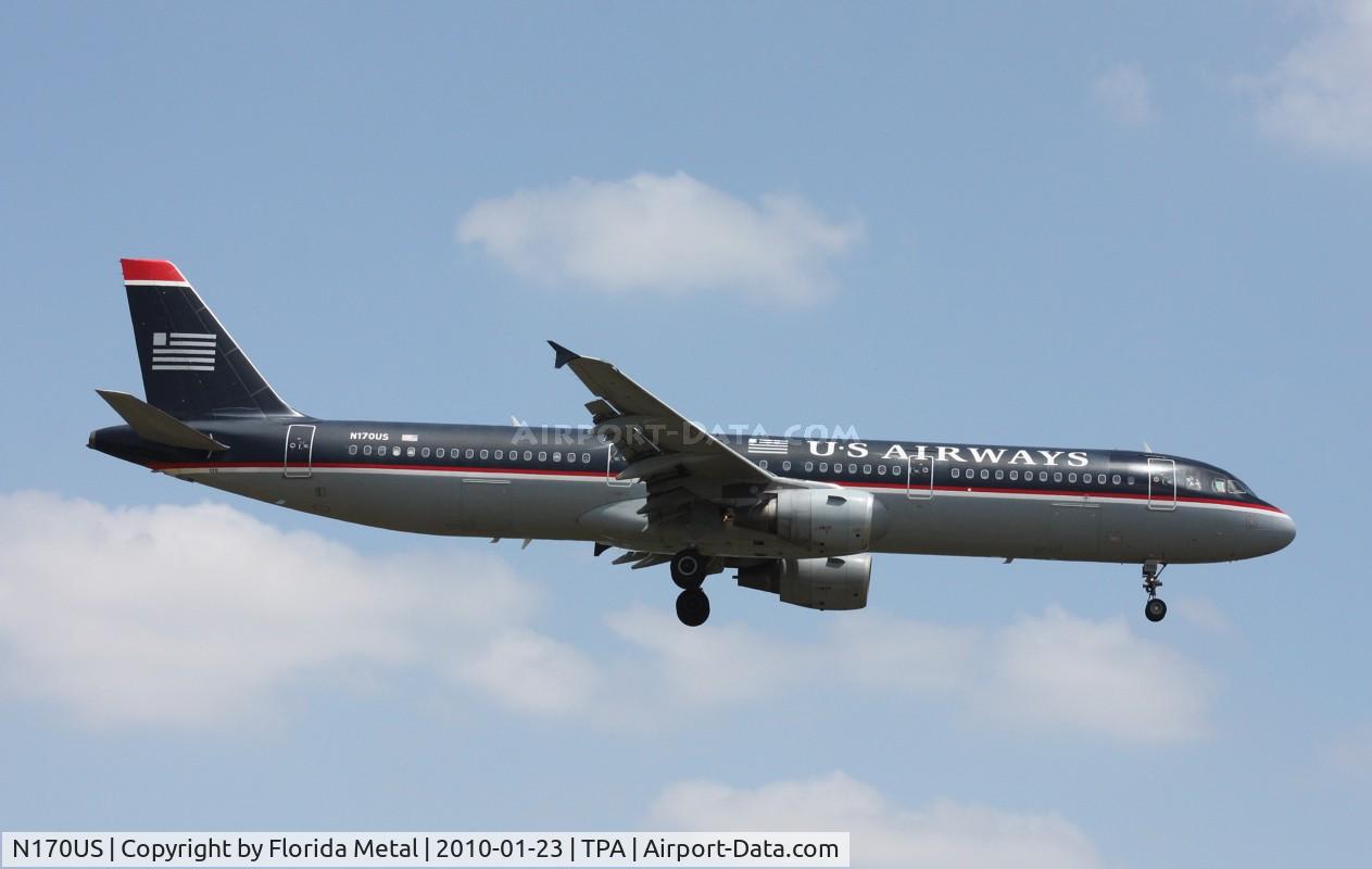 N170US, 2001 Airbus A321-211 C/N 1462, US Airways A321