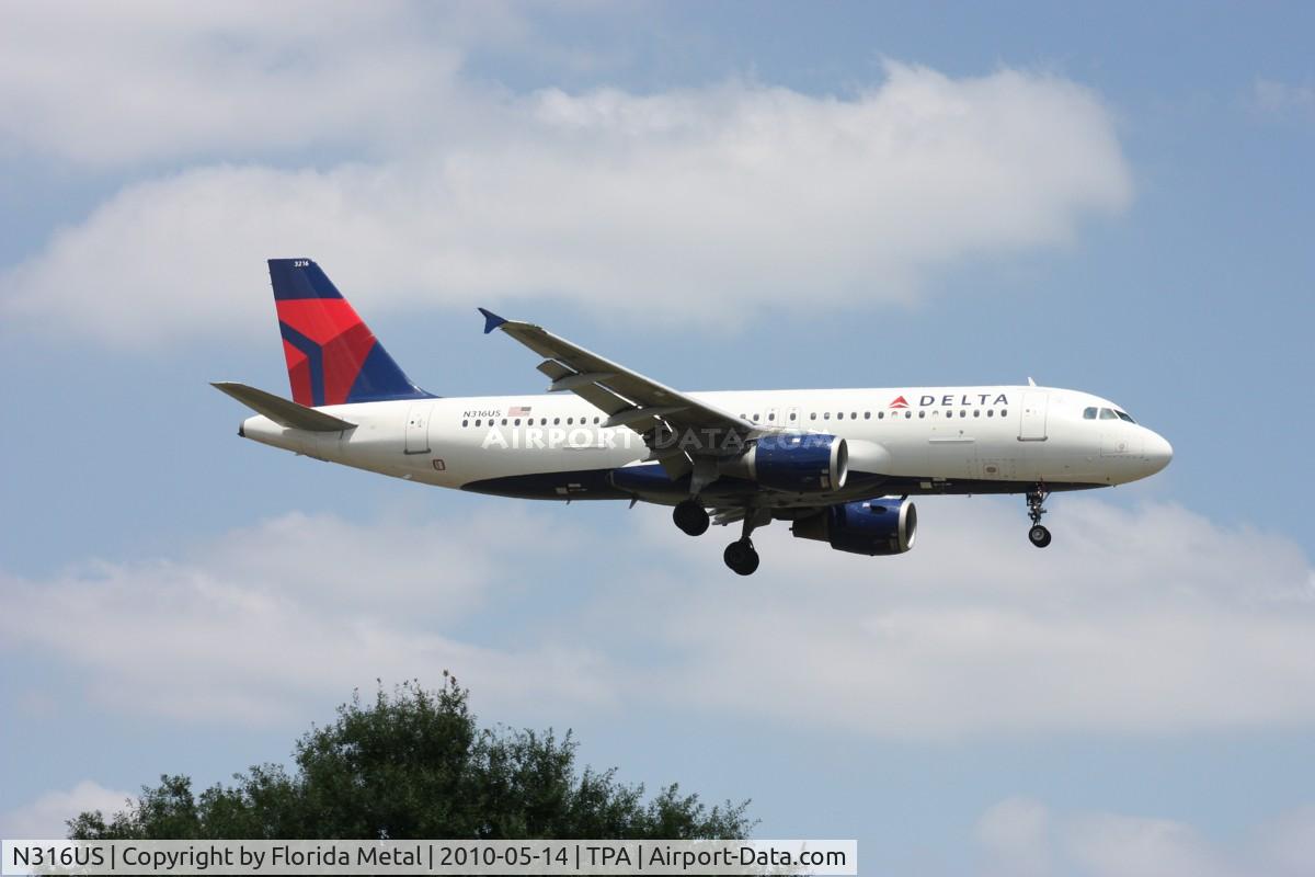 N316US, 1991 Airbus A320-211 C/N 192, Delta A320