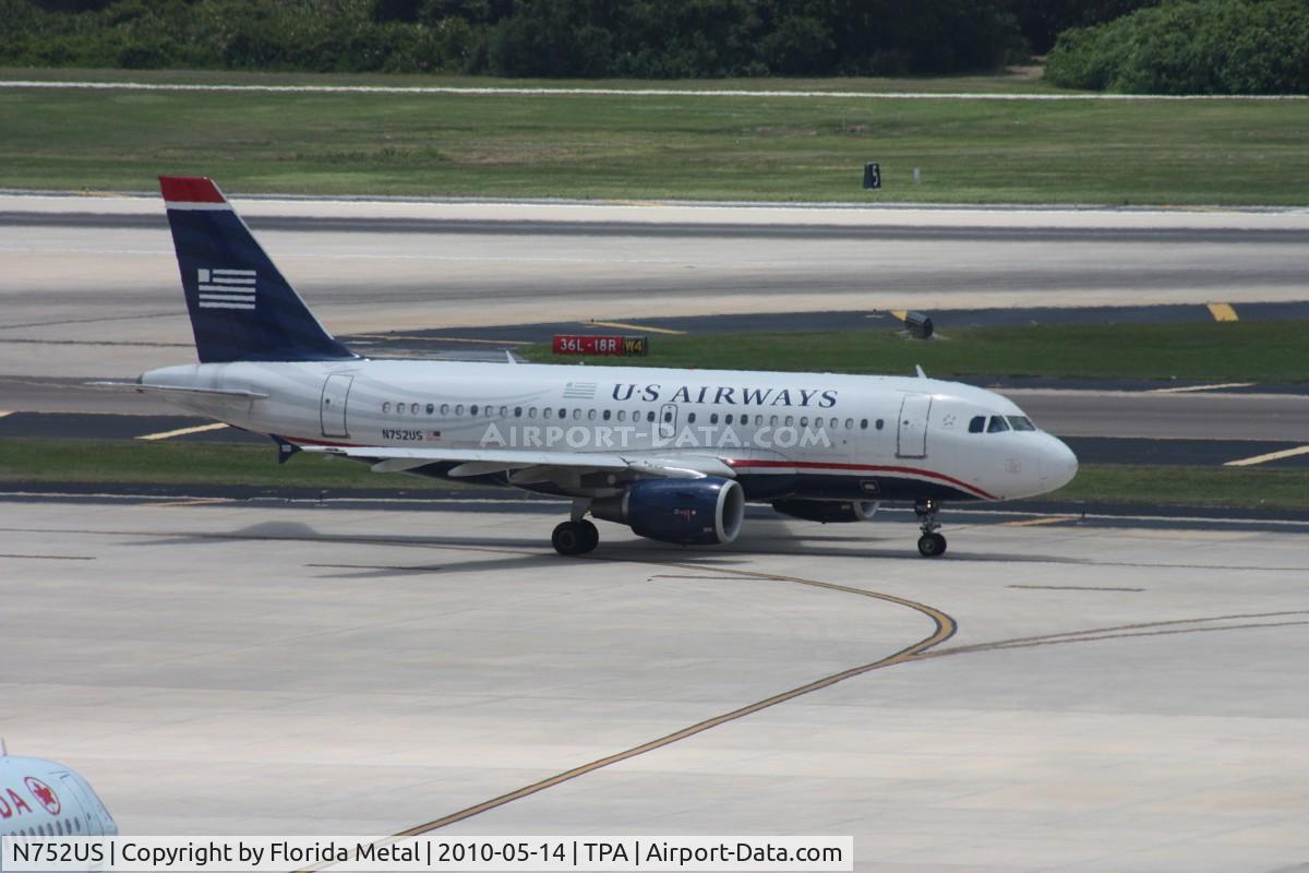 N752US, 2000 Airbus A319-112 C/N 1319, US Airways A319