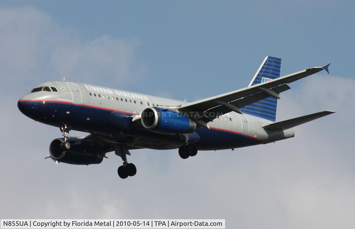 N855UA, 2002 Airbus A319-131 C/N 1737, United A319
