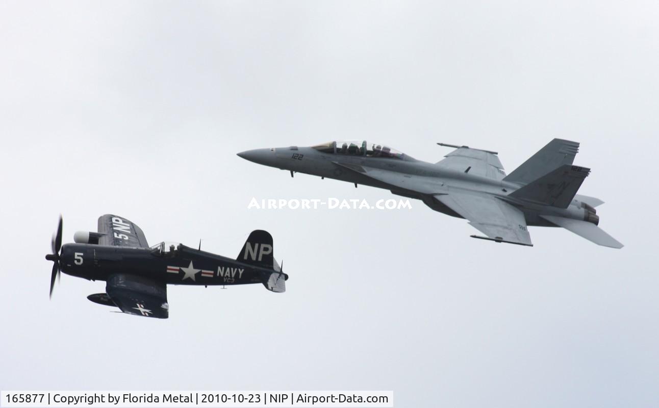 165877, Boeing F/A-18F Super Hornet C/N F037, F-18 with Corsair Legacy Flight
