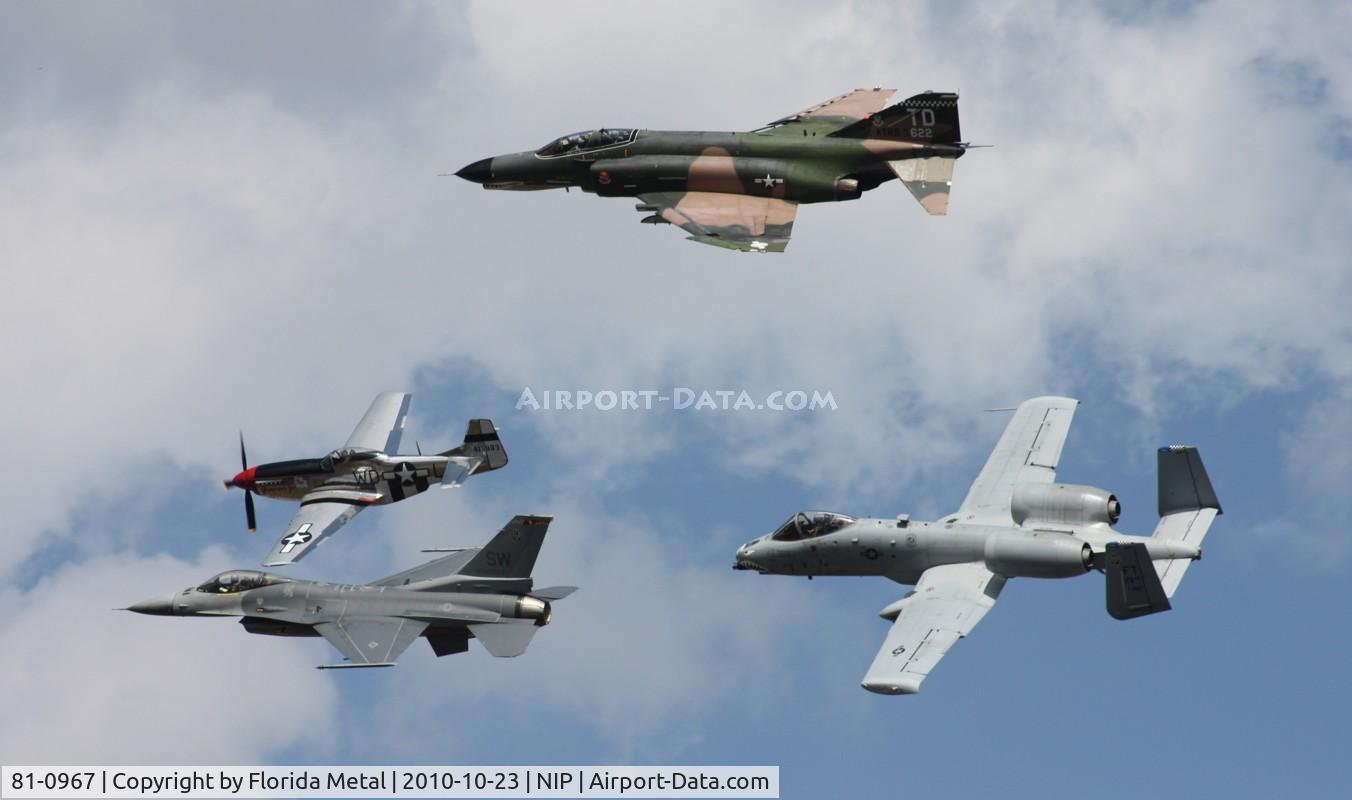 81-0967, 1981 Fairchild Republic A-10C Thunderbolt II C/N A10-0662, Heritage flight with F-4, F-16 and P-51