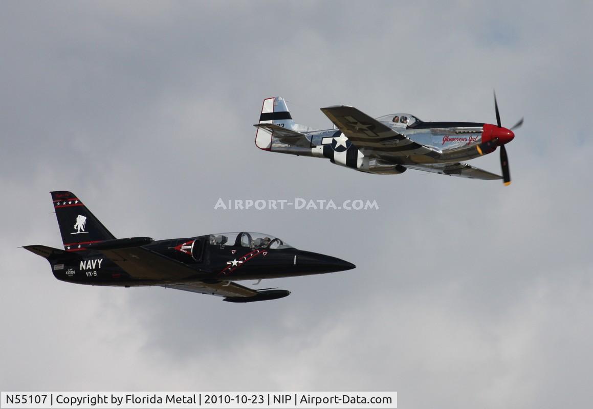 N55107, 1984 Aero L-39C Albatros C/N 433136, With P-51