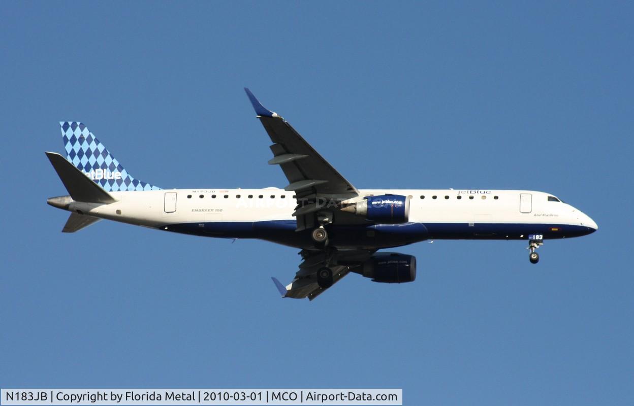 N183JB, 2005 Embraer 190AR (ERJ-190-100IGW) C/N 19000007, Jet Blue E190