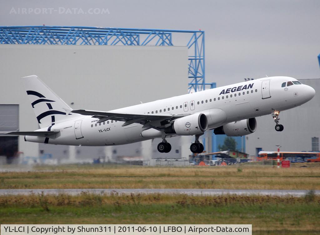 YL-LCI, 1997 Airbus A320-214 C/N 0724, Taking off rwy 32L