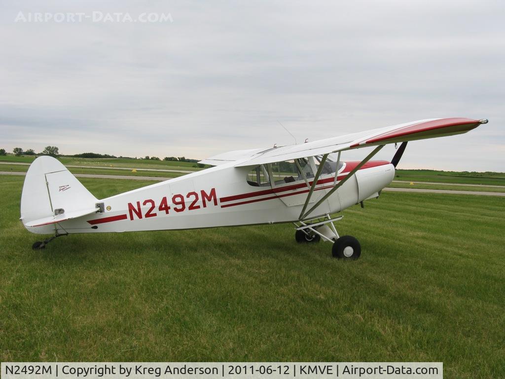 N2492M, 1947 Piper PA-12 Super Cruiser C/N 12-1699, EAA 688 Fly-in Breakfast 2011
