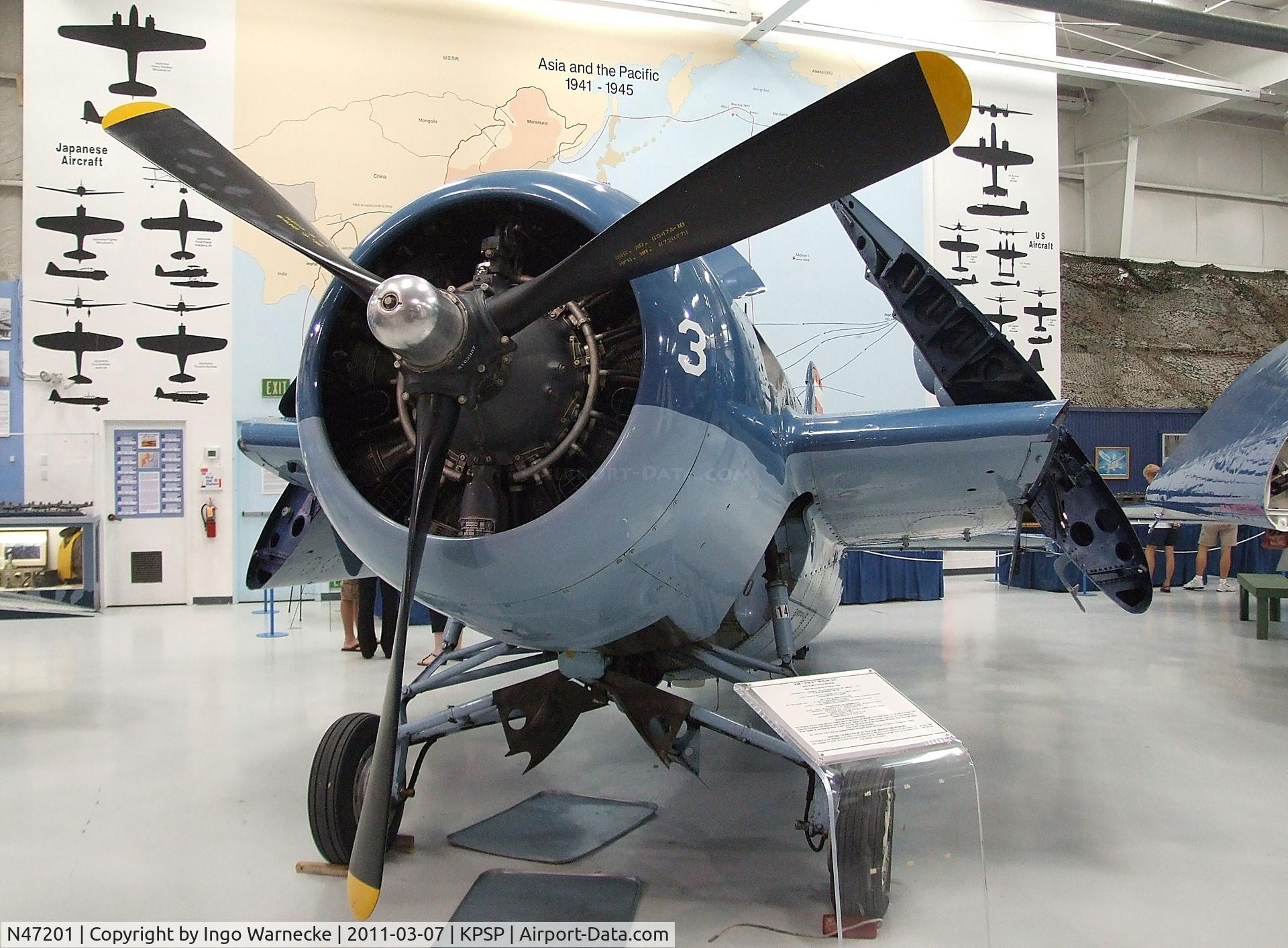 N47201, 1944 General Motors (Grumman) FM-2 Wildcat C/N 3268, Grumman (General Motors) FM-2 (F4F) Wildcat at the Palm Springs Air Museum, Palm Springs CA