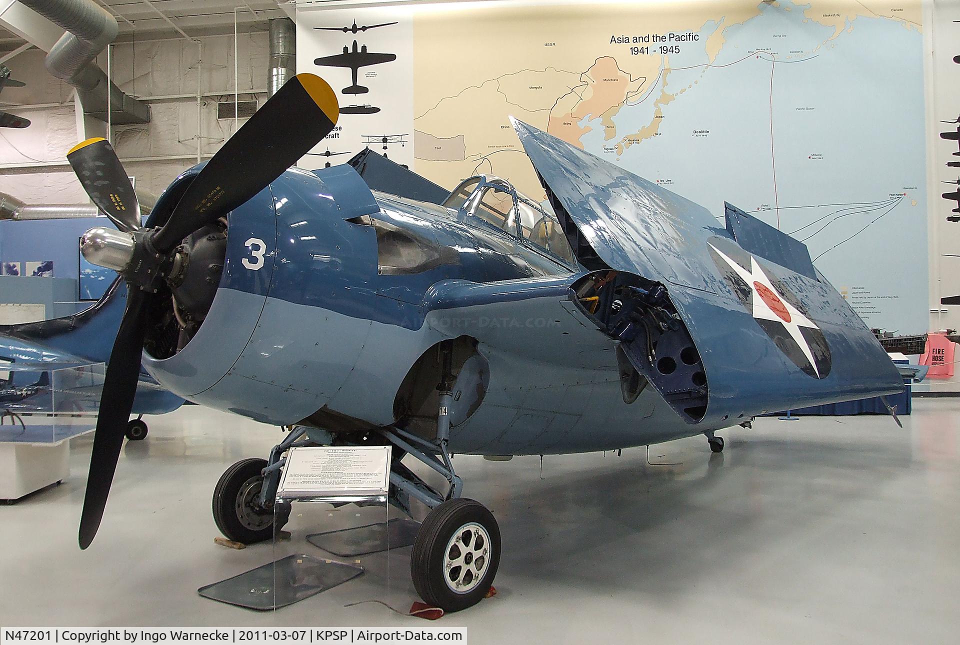 N47201, 1944 General Motors (Grumman) FM-2 Wildcat C/N 3268, Grumman (General Motors) FM-2 (F4F) Wildcat at the Palm Springs Air Museum, Palm Springs CA
