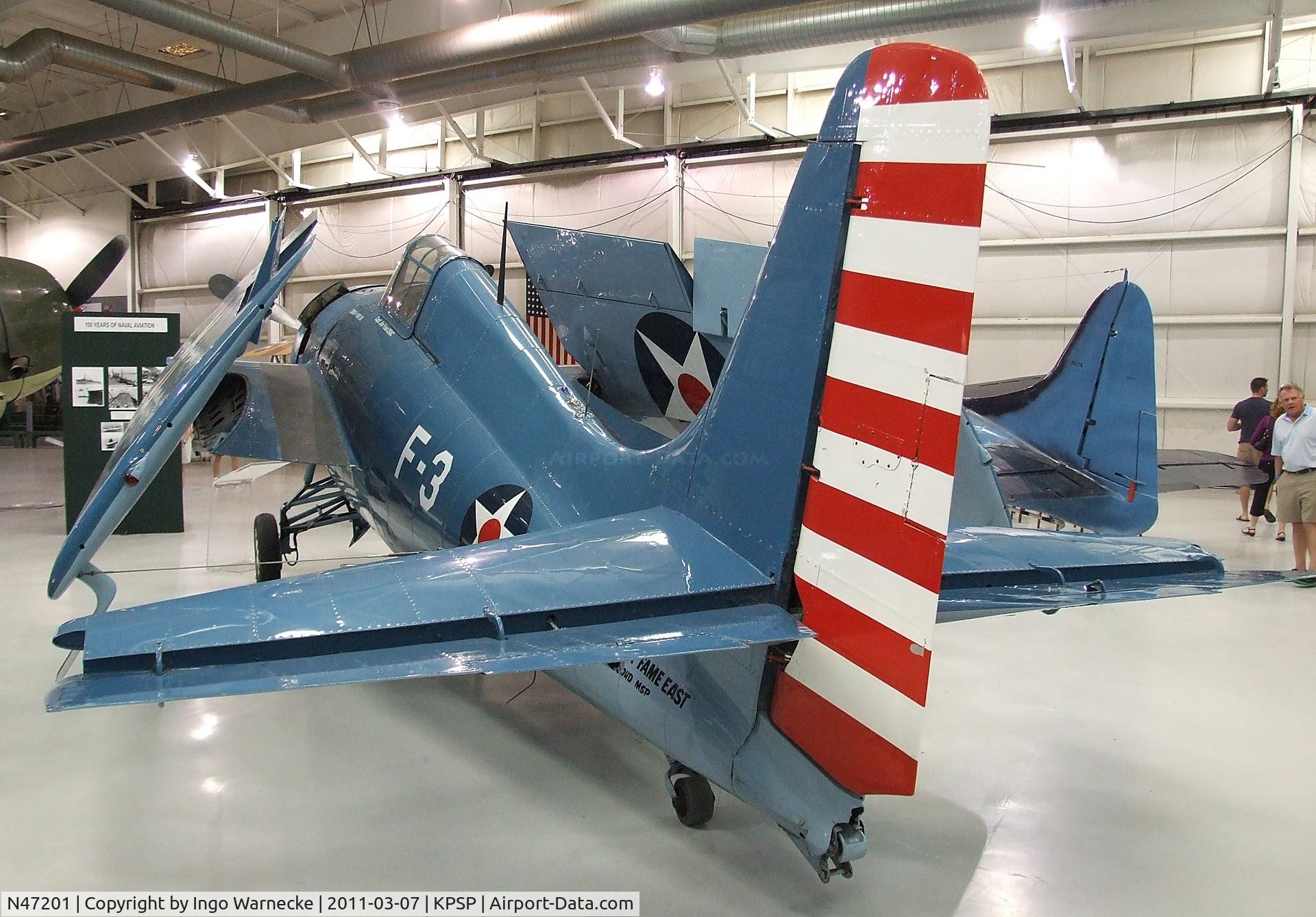 N47201, 1944 General Motors (Grumman) FM-2 Wildcat C/N 3268, Grumman (General Motors) FM-2 (F4F) Wildcat at the Palm Springs Air Museum, Palm Springs CA