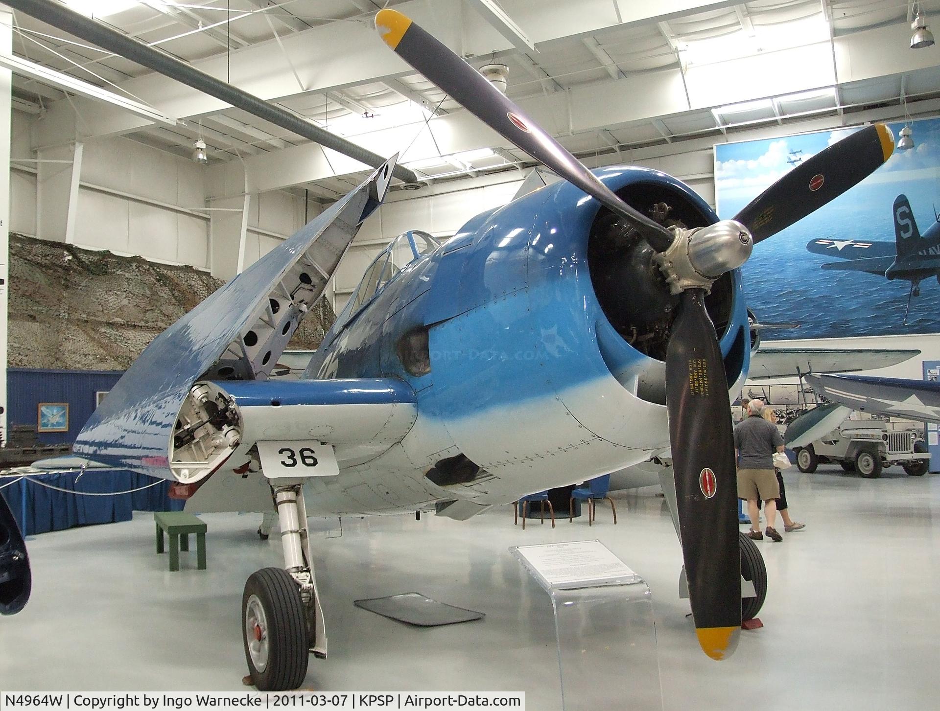 N4964W, 1944 Grumman F6F-5 Hellcat C/N 001006, Grumman F6F-5 Hellcat at the Palm Springs Air Museum, Palm Springs CA