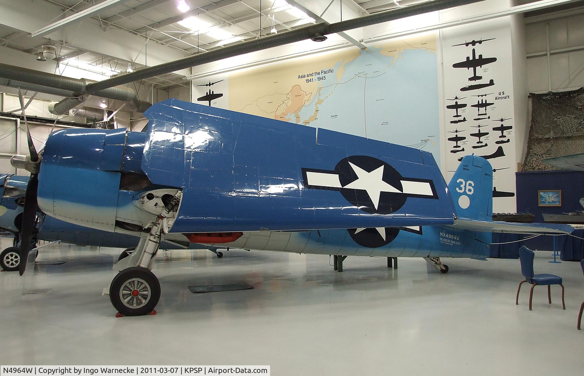 N4964W, 1944 Grumman F6F-5 Hellcat C/N 001006, Grumman F6F-5 Hellcat at the Palm Springs Air Museum, Palm Springs CA