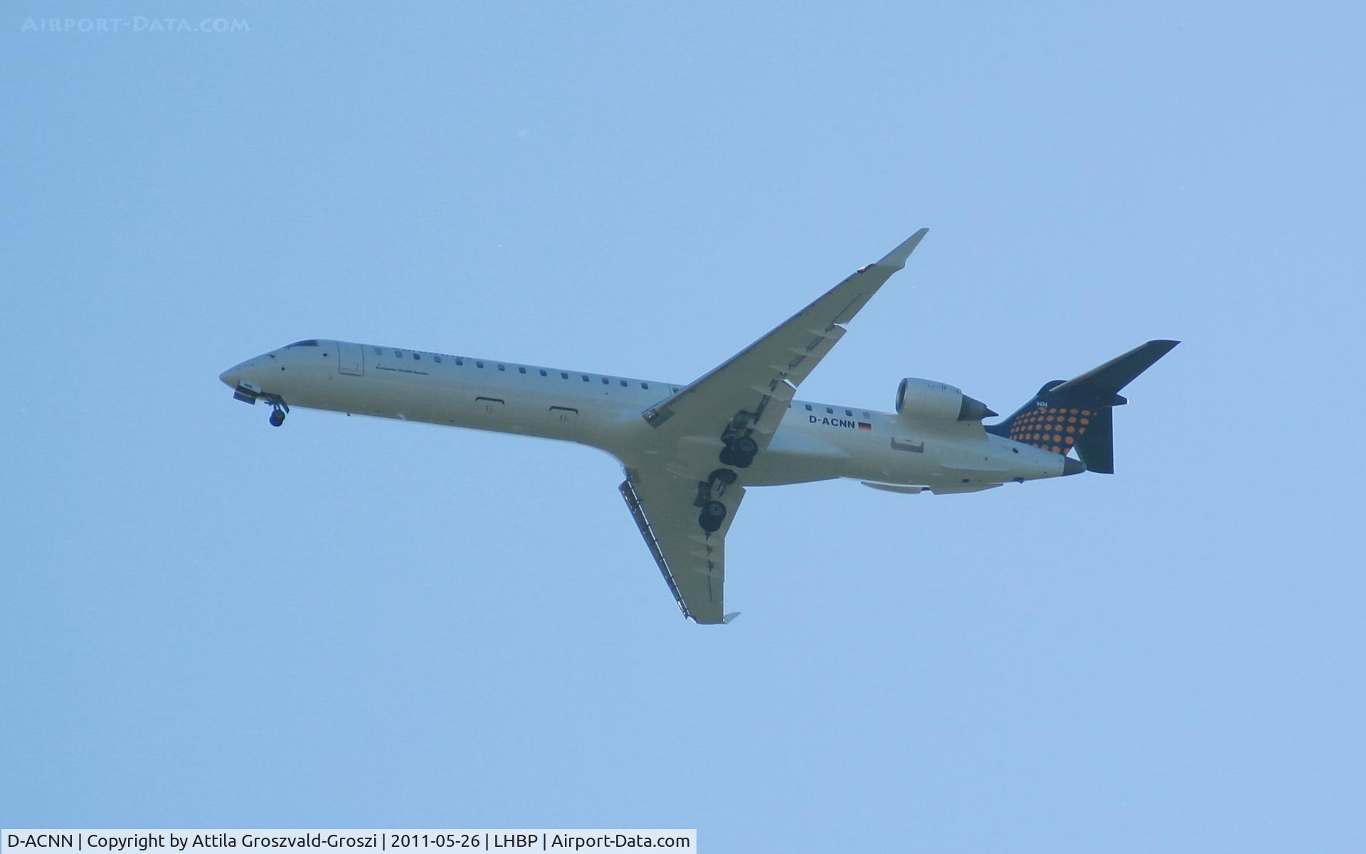D-ACNN, 2010 Bombardier CRJ-900LR (CL-600-2D24) C/N 15254, Getting off direction Budapest Liszt Ferenc onto an International Airport, in Üllö city airspace.