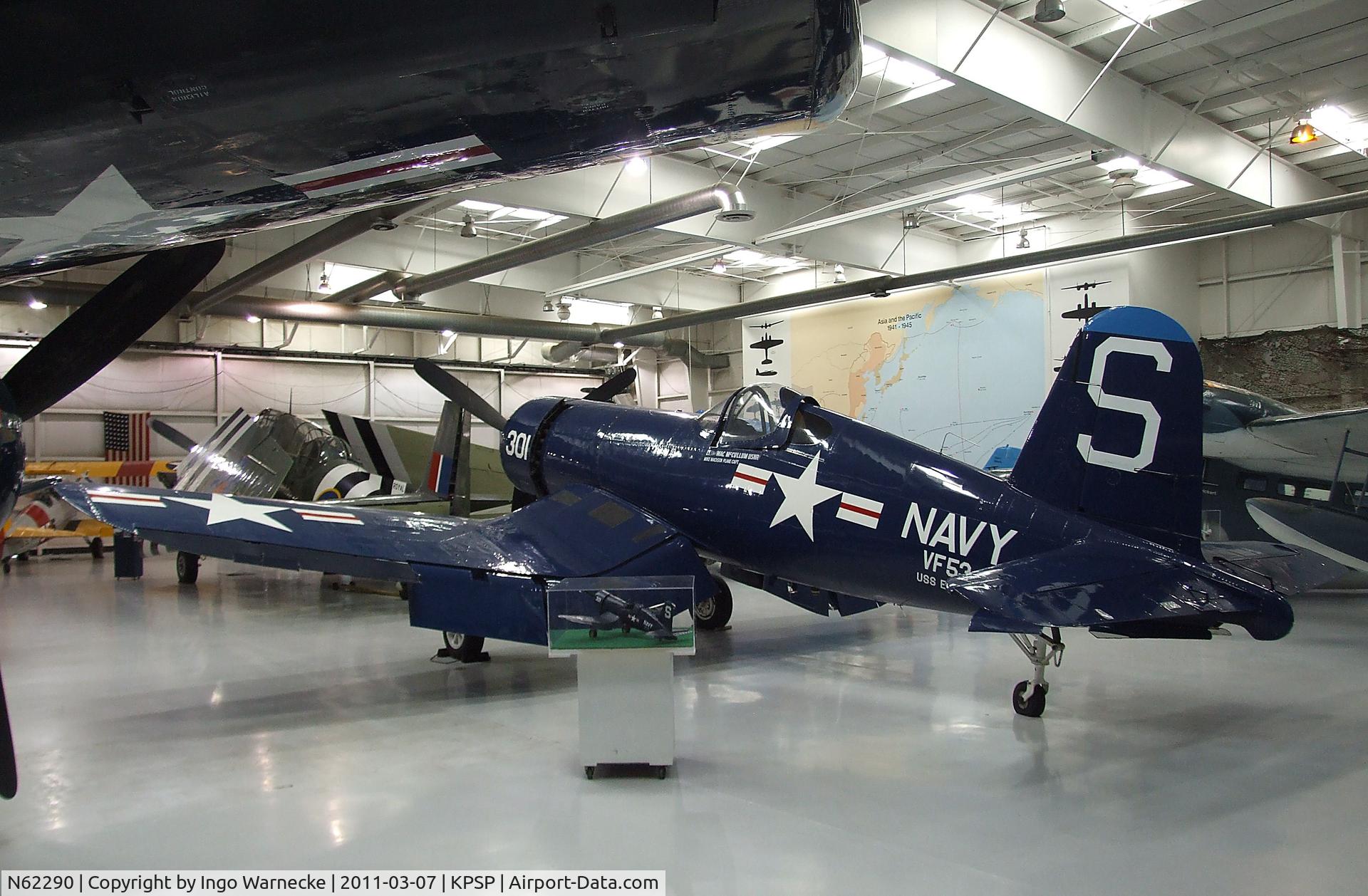 N62290, 1945 Goodyear FG-1D Corsair C/N 3890, Vought (Goodyear) FG-1D (F4U) Corsair at the Palm Springs Air Museum, Palm Springs CA
