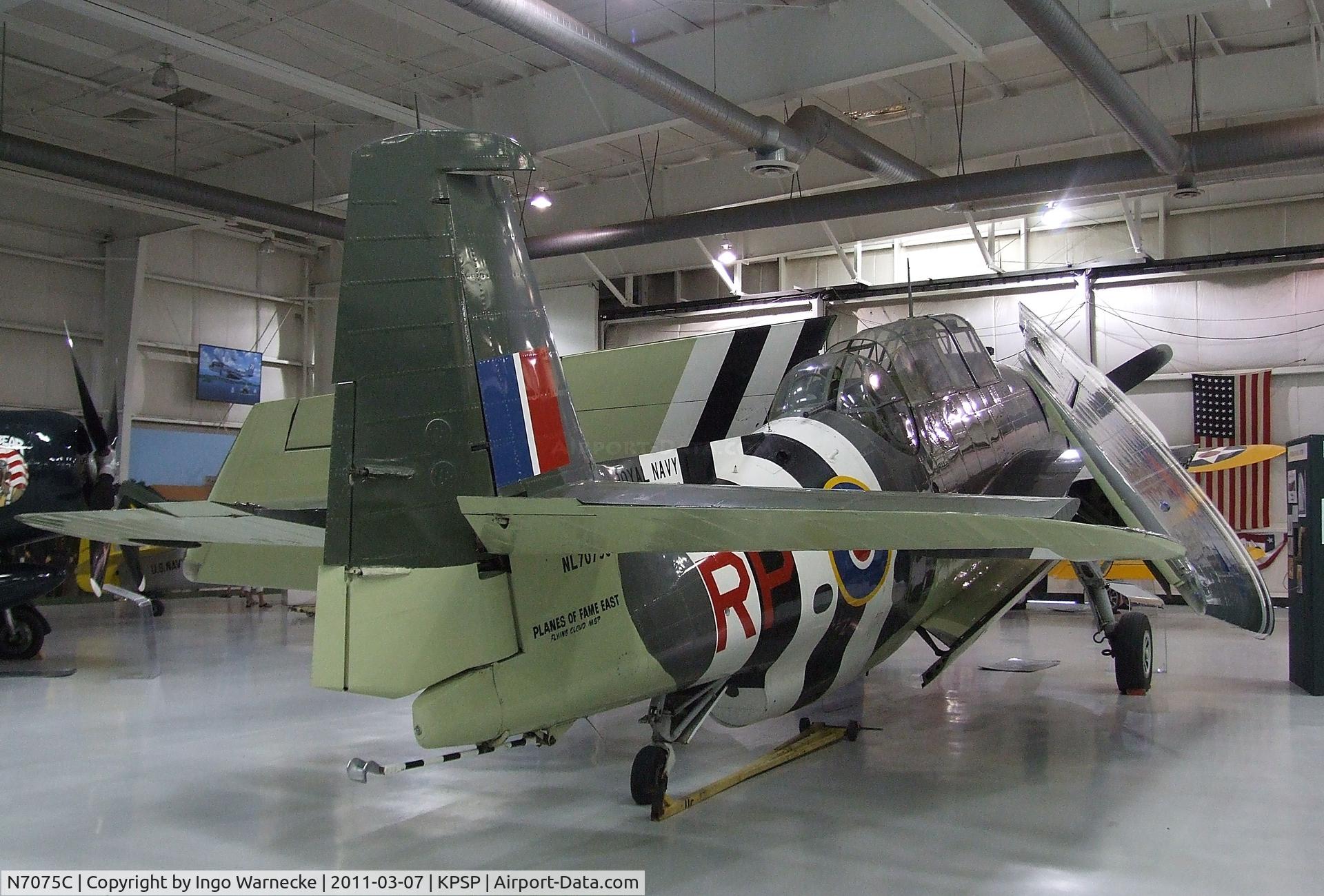 N7075C, 1945 Grumman TBM-3E Avenger C/N 53785, Grumman (General Motors) TBM-3E Avenger at the Palm Springs Air Museum, Palm Springs CA
