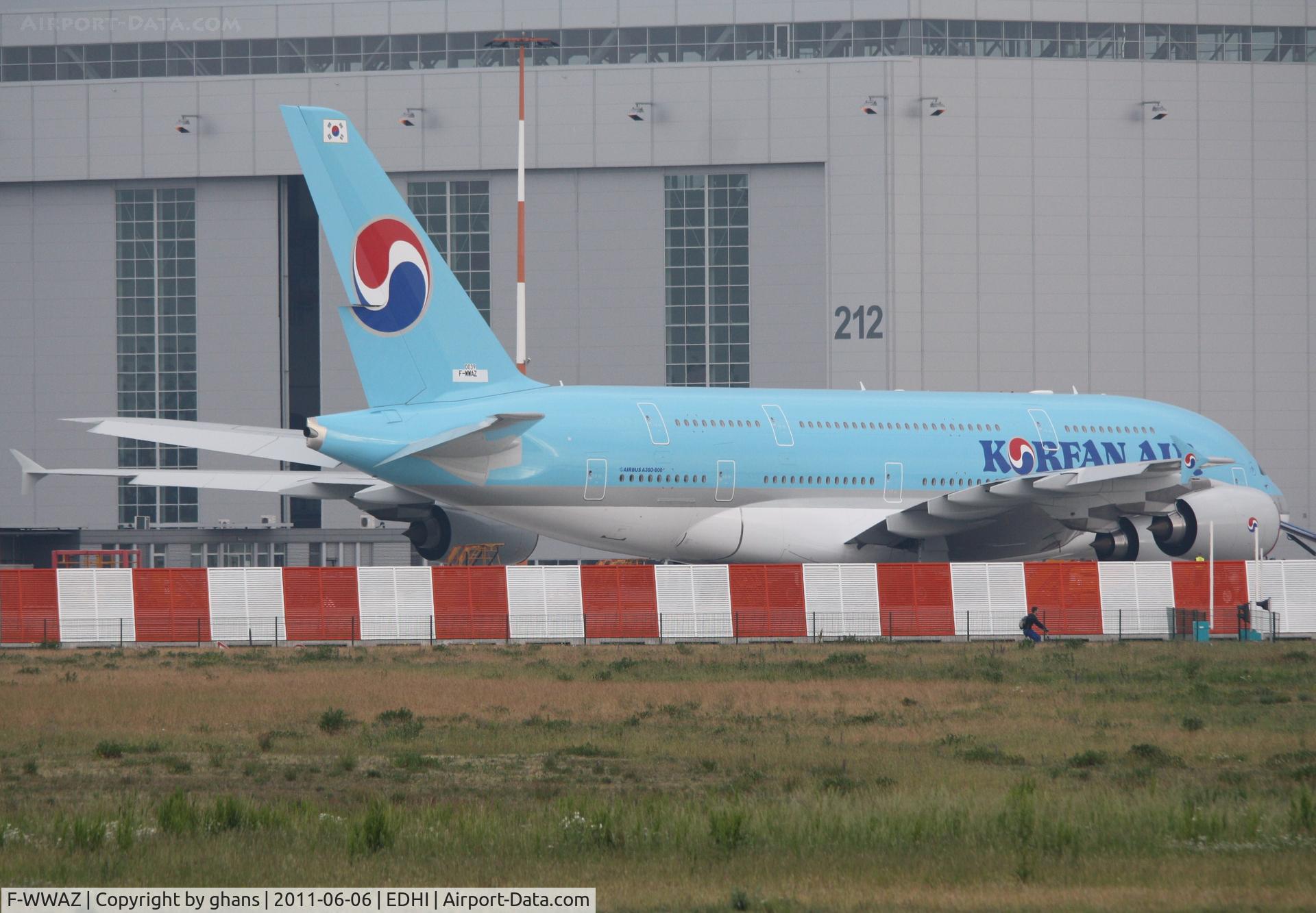 F-WWAZ, 2011 Airbus A380-861 C/N 039, to become HL7612