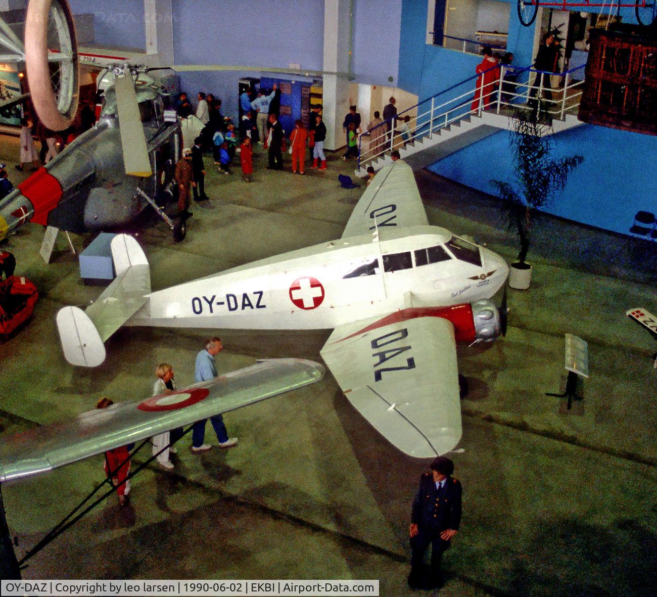 OY-DAZ, 1937 General Aircraft Monospar ST-25 Ambulance C/N GAL/ST/25/95, Billund Air Museum 2.6.90
(now closed)