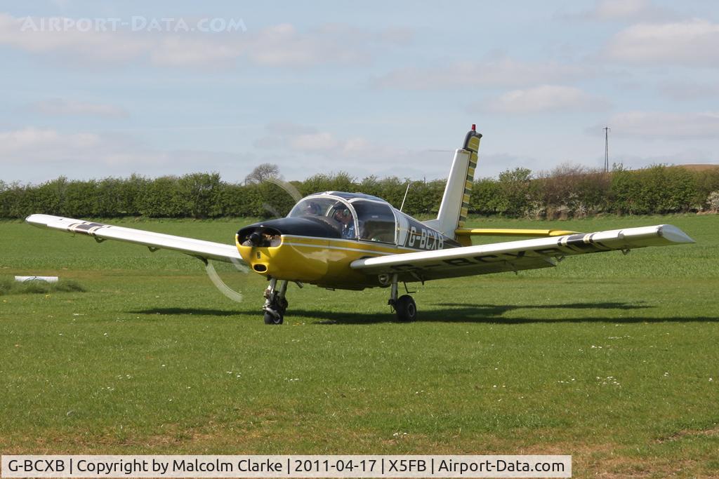 G-BCXB, 1974 Socata Rallye 100ST Galopin C/N 2546, Morane Saulnier Rallye 100ST at Fishburn Airfield, UK in April 2011.