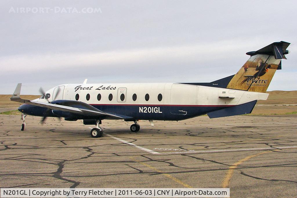 N201GL, 1996 Beech 1900D C/N UE-201, 1996 Beech 1900D, c/n: UE-201 of great Lakes leaves the Moab ramp - Denver bound
