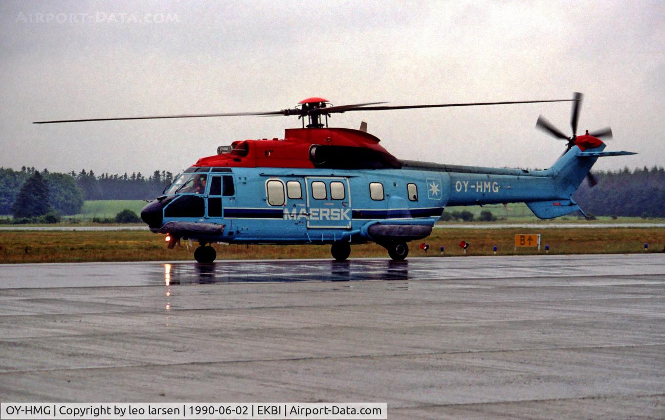 OY-HMG, 1983 Aerospatiale AS-332L Super Puma C/N 2046, Billund DK 2.6.90