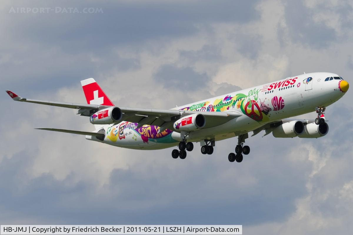 HB-JMJ, 1996 Airbus A340-313X C/N 150, on final RW14