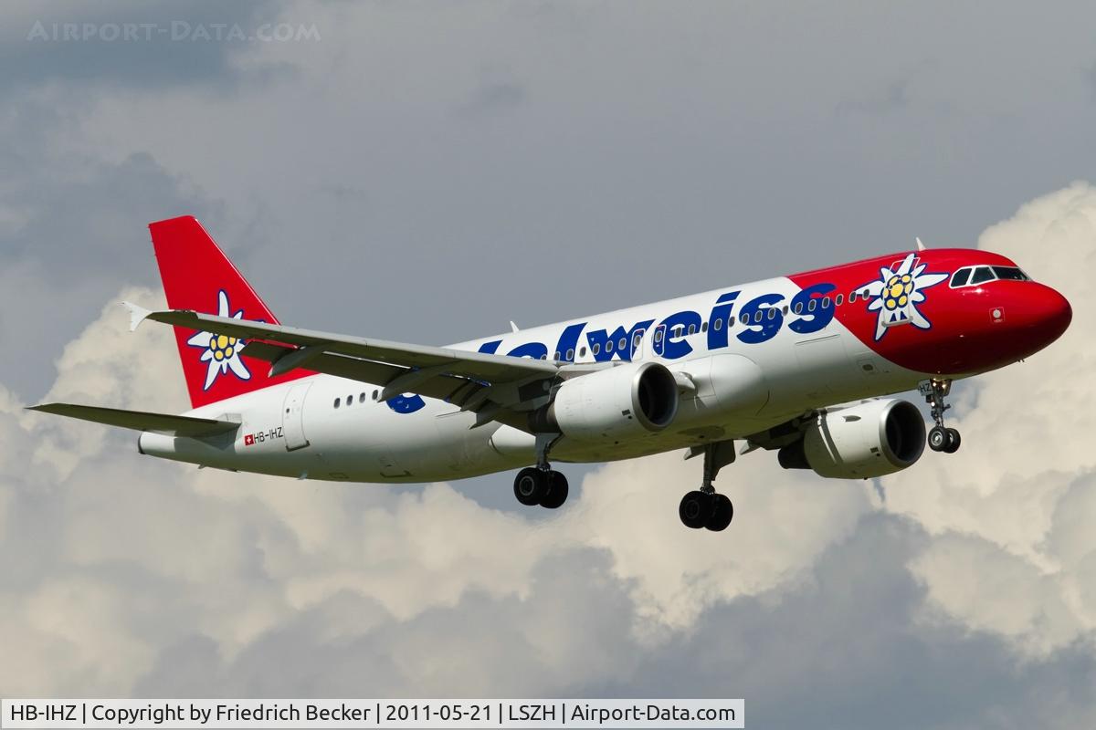 HB-IHZ, 1999 Airbus A320-214 C/N 1026, on final RW14