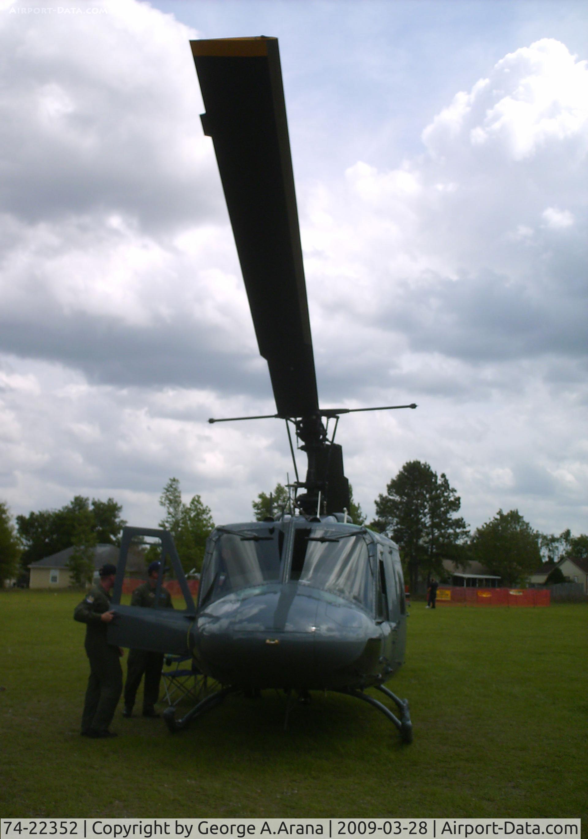74-22352, 1974 Bell UH-1H Iroquois C/N 13676, Head on profile