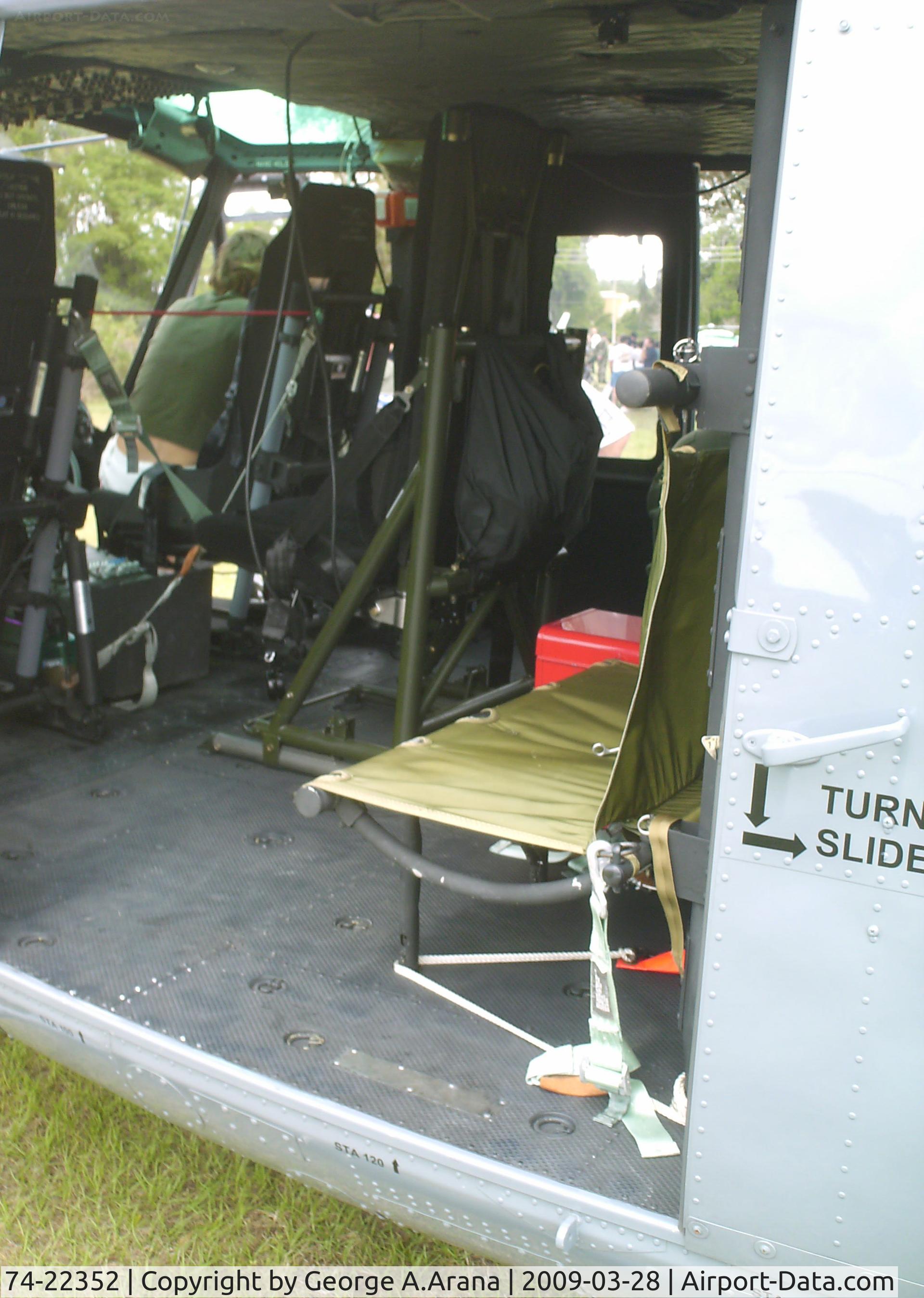 74-22352, 1974 Bell UH-1H Iroquois C/N 13676, Rear cabin as seen from port