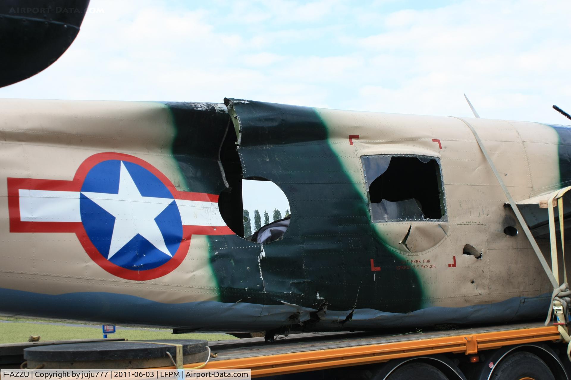 F-AZZU, 1945 North American B-25J Mitchell Mitchell C/N 108-47562, crash due to engine fire near Réau