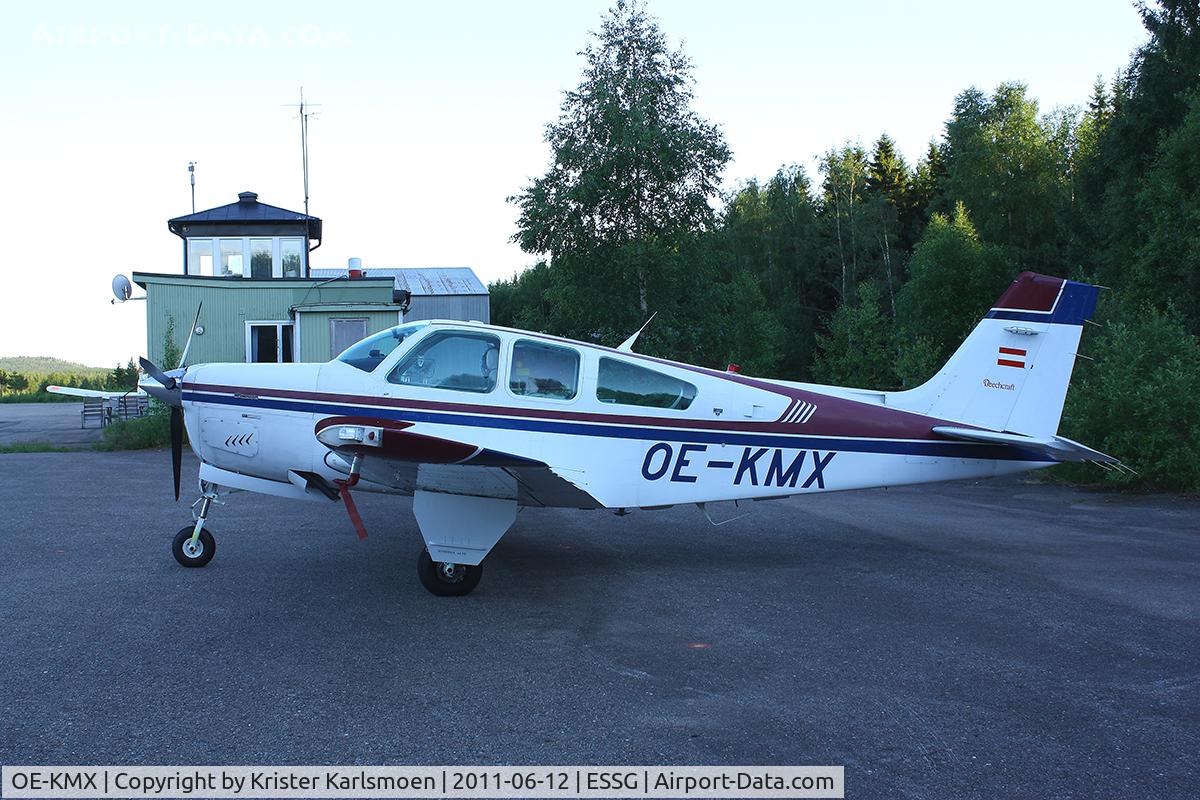 OE-KMX, Beech F33A Bonanza Bonanza C/N CE-1711, Parked for some days here in Ludvika,  Sweden